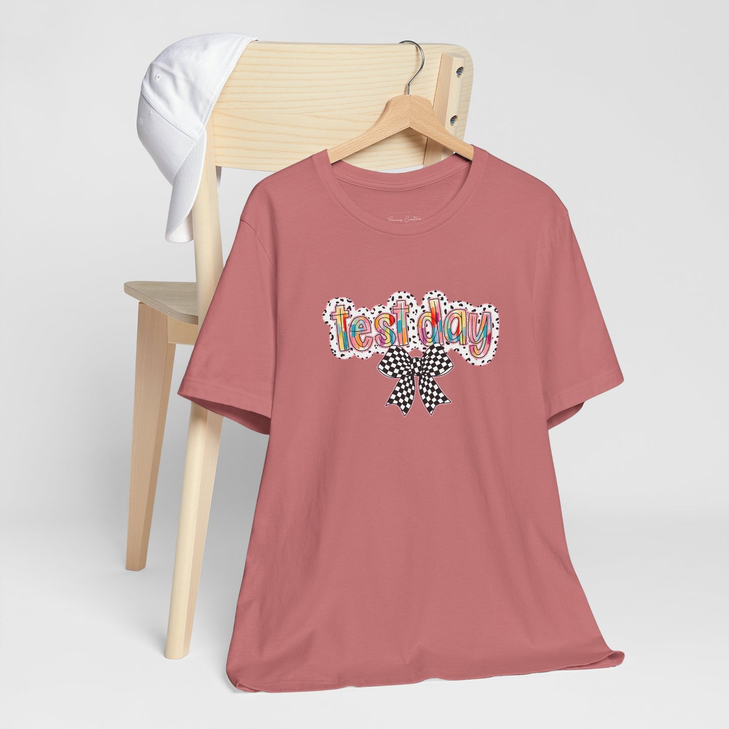 Bella + Canvas Test Day Short Sleeve Tee, Fun Gift, Party Attire, Unisex Shirt, Casual Wear, Summer Style