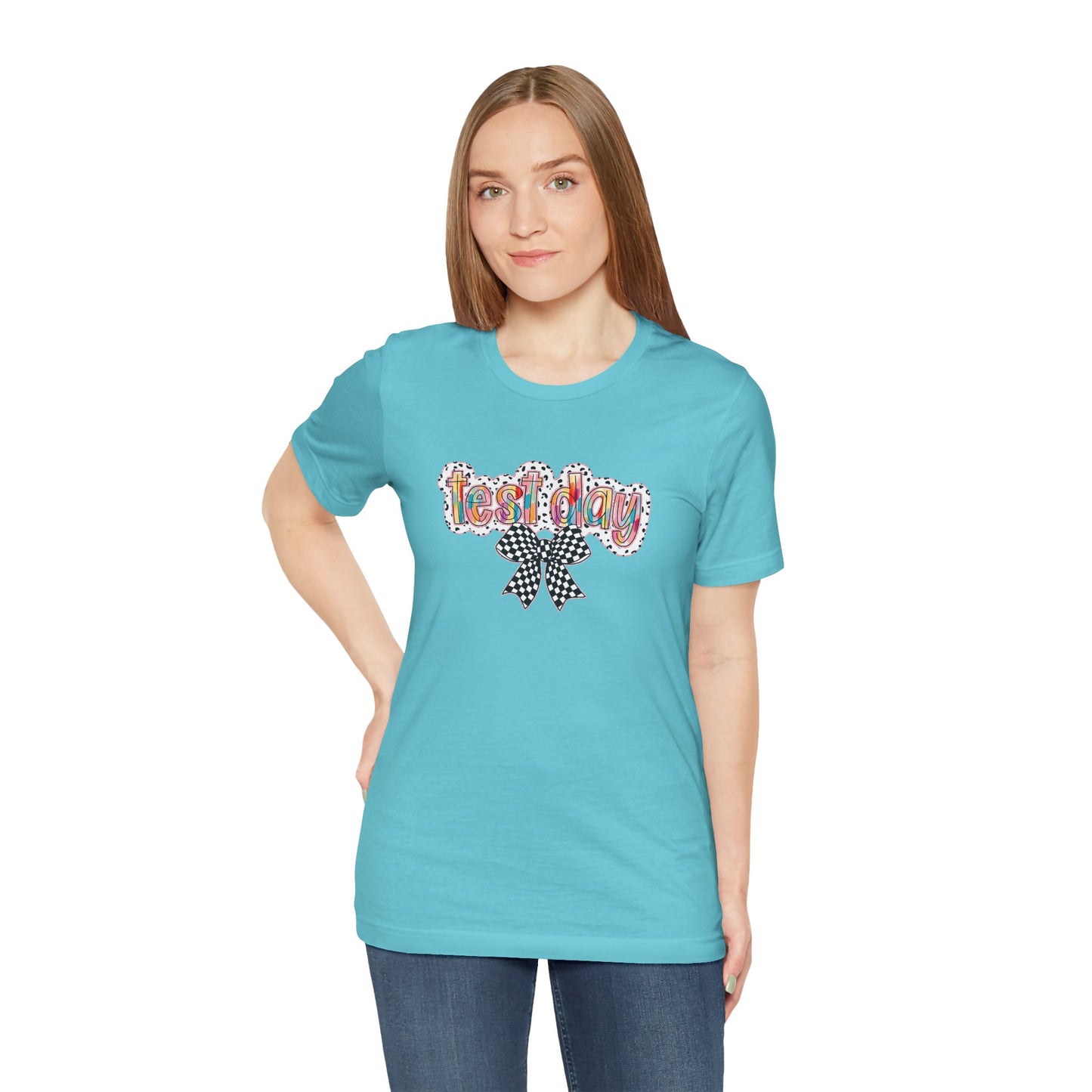 Bella + Canvas Test Day Short Sleeve Tee, Fun Gift, Party Attire, Unisex Shirt, Casual Wear, Summer Style