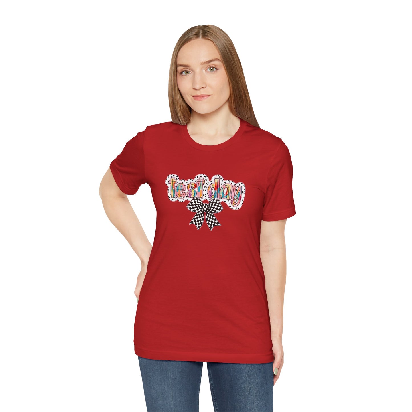 Bella + Canvas Test Day Short Sleeve Tee, Fun Gift, Party Attire, Unisex Shirt, Casual Wear, Summer Style