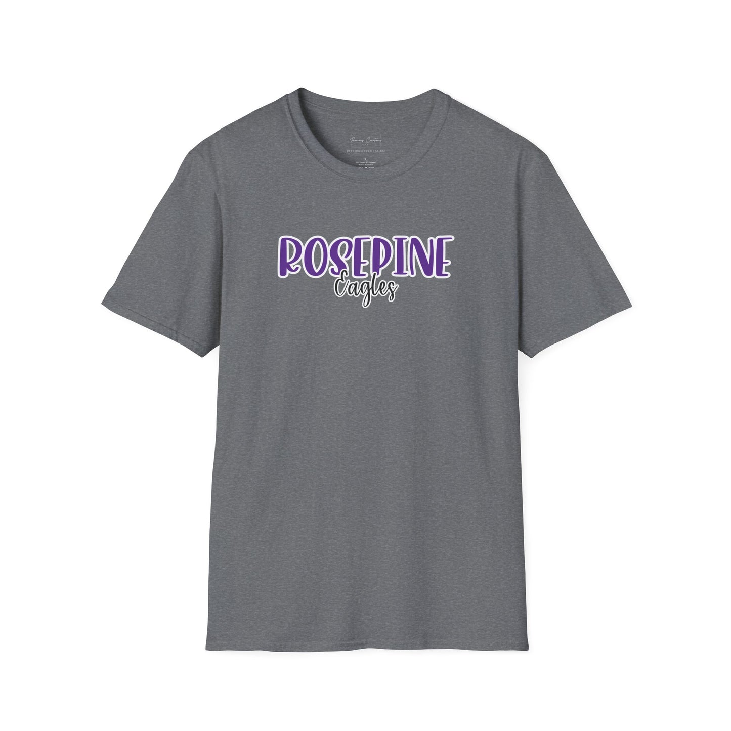 Gildan Rosepine Eagles Style 2 Unisex Softstyle T-Shirt, Cute Graphic Tee, Team Spirit Shirt, Casual Wear, Gift for Fans
