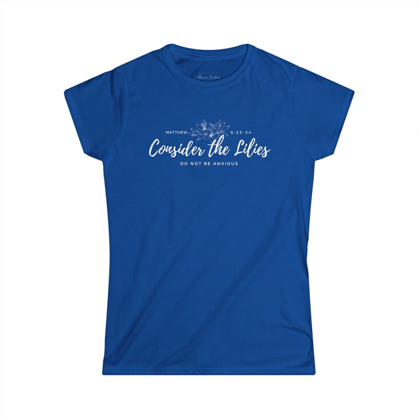 Gildan Inspirational Women's Tee - Consider the Lilies, Motivational Tshirt, Gift for Her, Faith Based Apparel, Christian Clothing, [...]