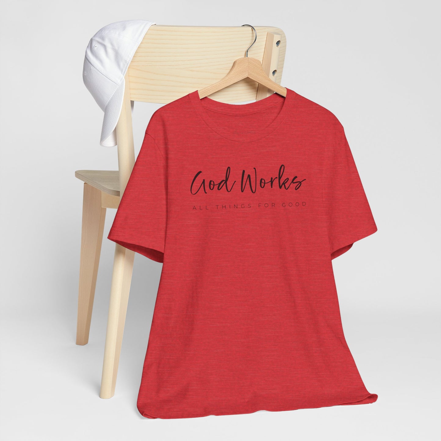 Bella + Canvas Inspirational Graphic Tee - God Works, Faith-Based Shirt, Casual Wear, Gift for Believers, Christian Apparel, Everyday Comfort