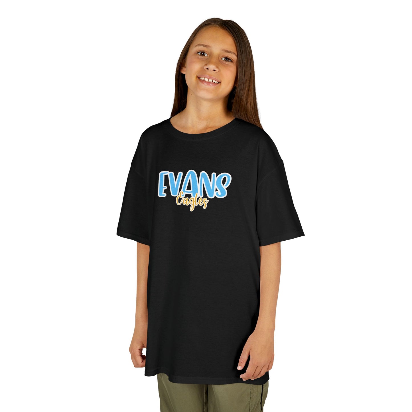 Gildan Kids Heavy Cotton Tee with Evans Eagles Style 2 Design, Cute Children's T-Shirt, School Spirit Apparel, Gift for Young Fans, Sporty Kids Wear