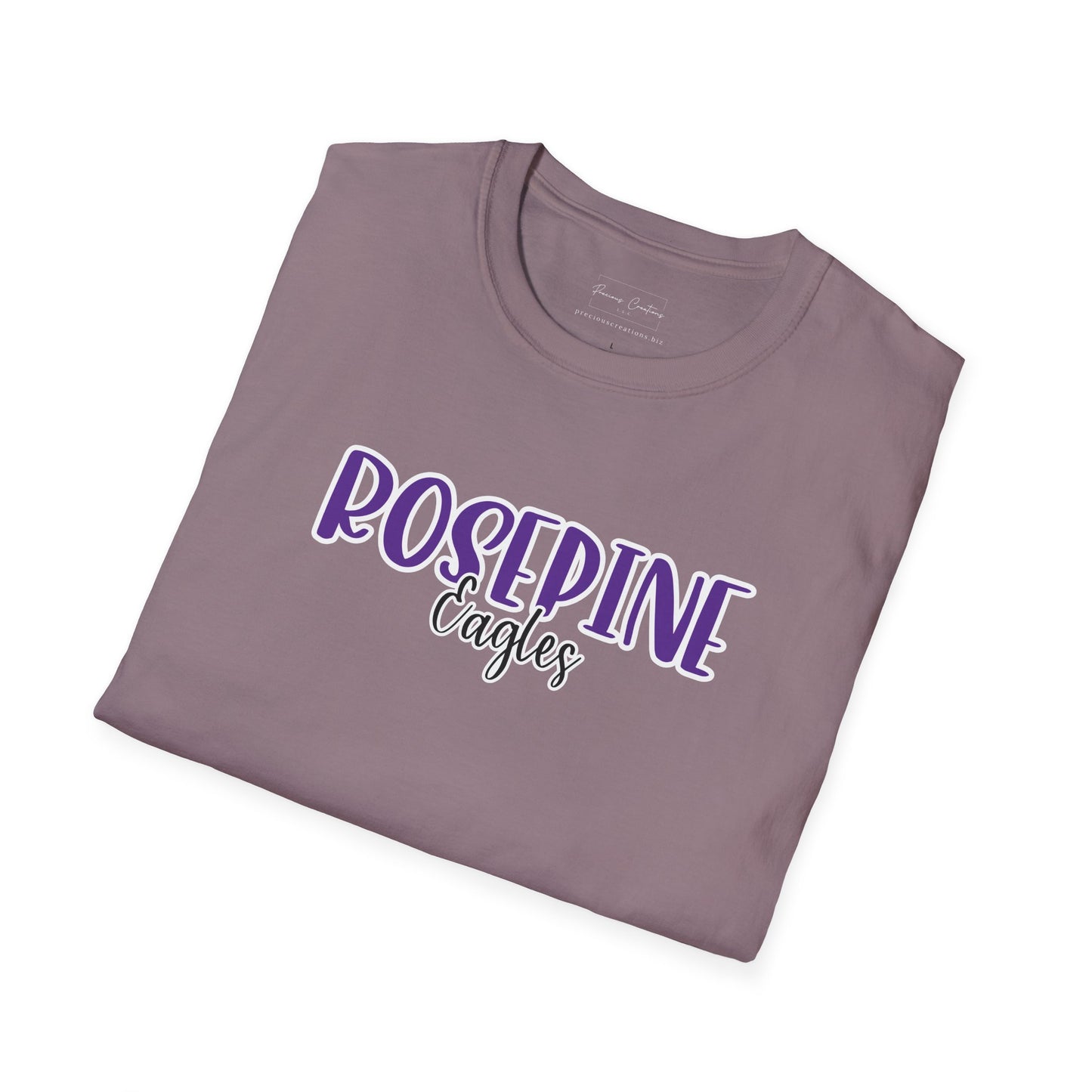 Gildan Rosepine Eagles Style 2 Unisex Softstyle T-Shirt, Cute Graphic Tee, Team Spirit Shirt, Casual Wear, Gift for Fans