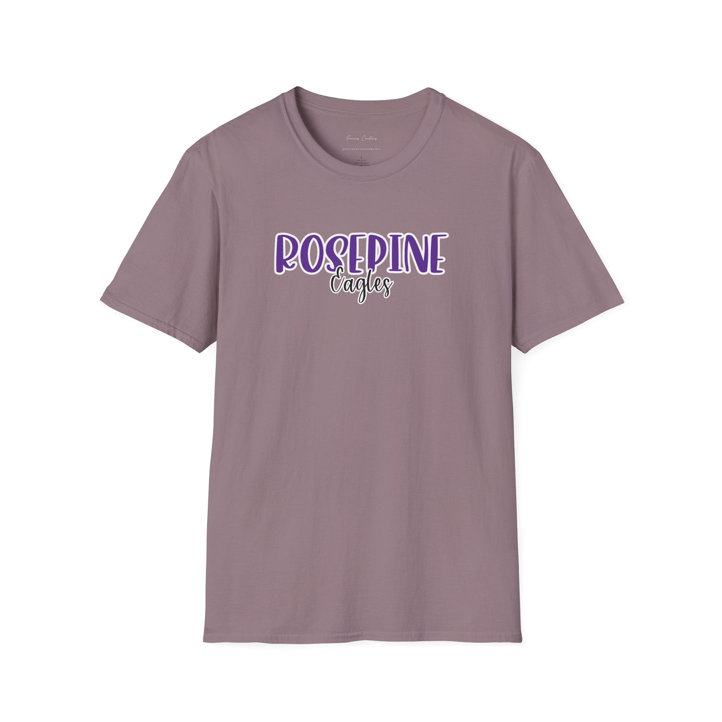 Gildan Rosepine Eagles Style 2 Unisex Softstyle T-Shirt, Cute Graphic Tee, Team Spirit Shirt, Casual Wear, Gift for Fans