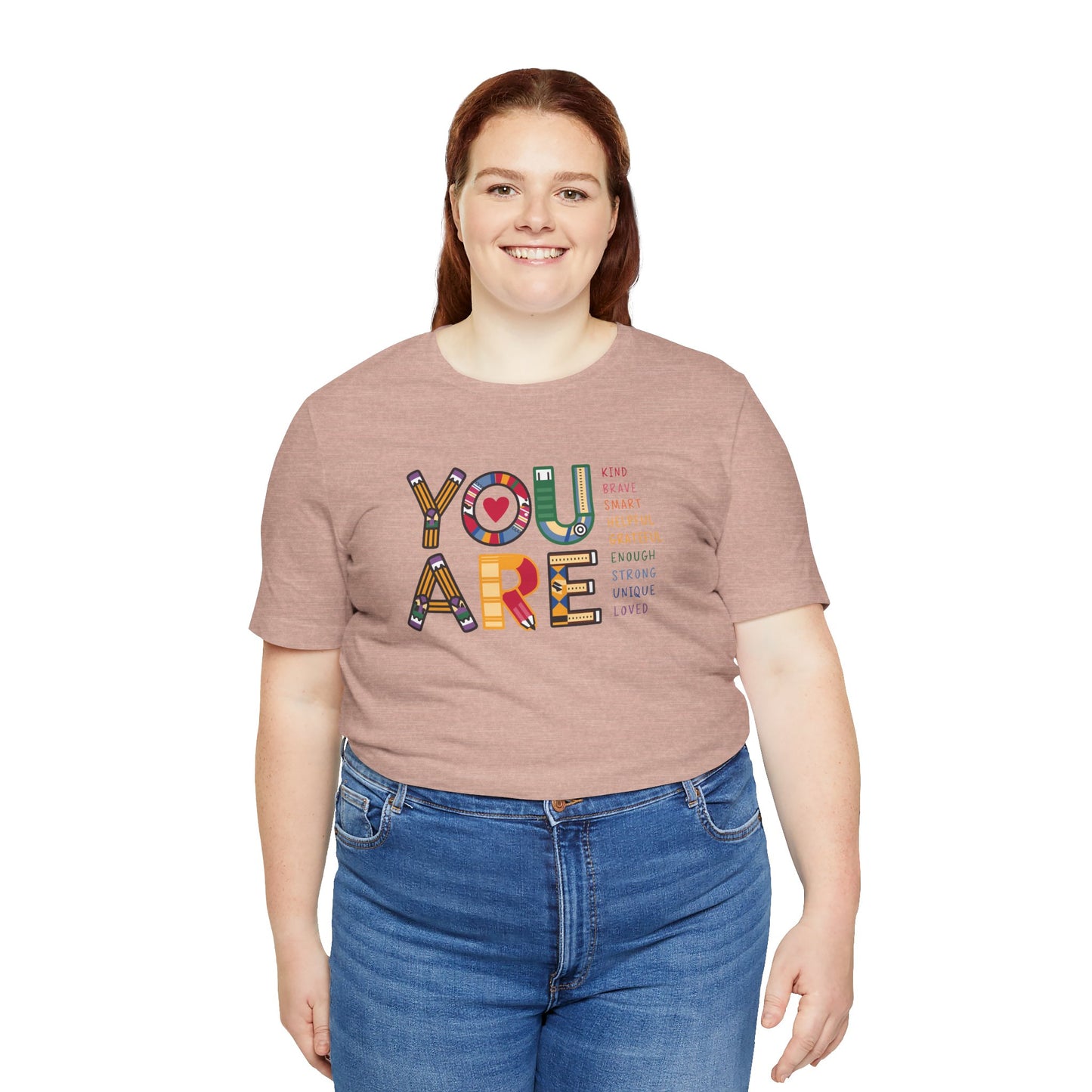 Bella + Canvas Teacher Tee, Unisex Jersey Short Sleeve Tee, Comfortable, You are Affirmations