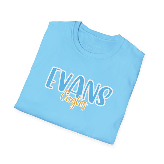 Gildan Evans Eagles Style 2 Unisex Softstyle T-Shirt, Cute Graphic Tee, Team Spirit Shirt, Casual Wear, Gift for Fans