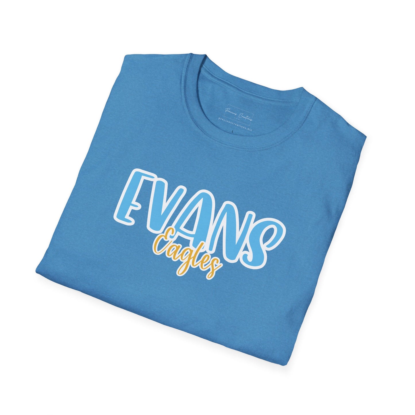 Gildan Evans Eagles Style 2 Unisex Softstyle T-Shirt, Cute Graphic Tee, Team Spirit Shirt, Casual Wear, Gift for Fans