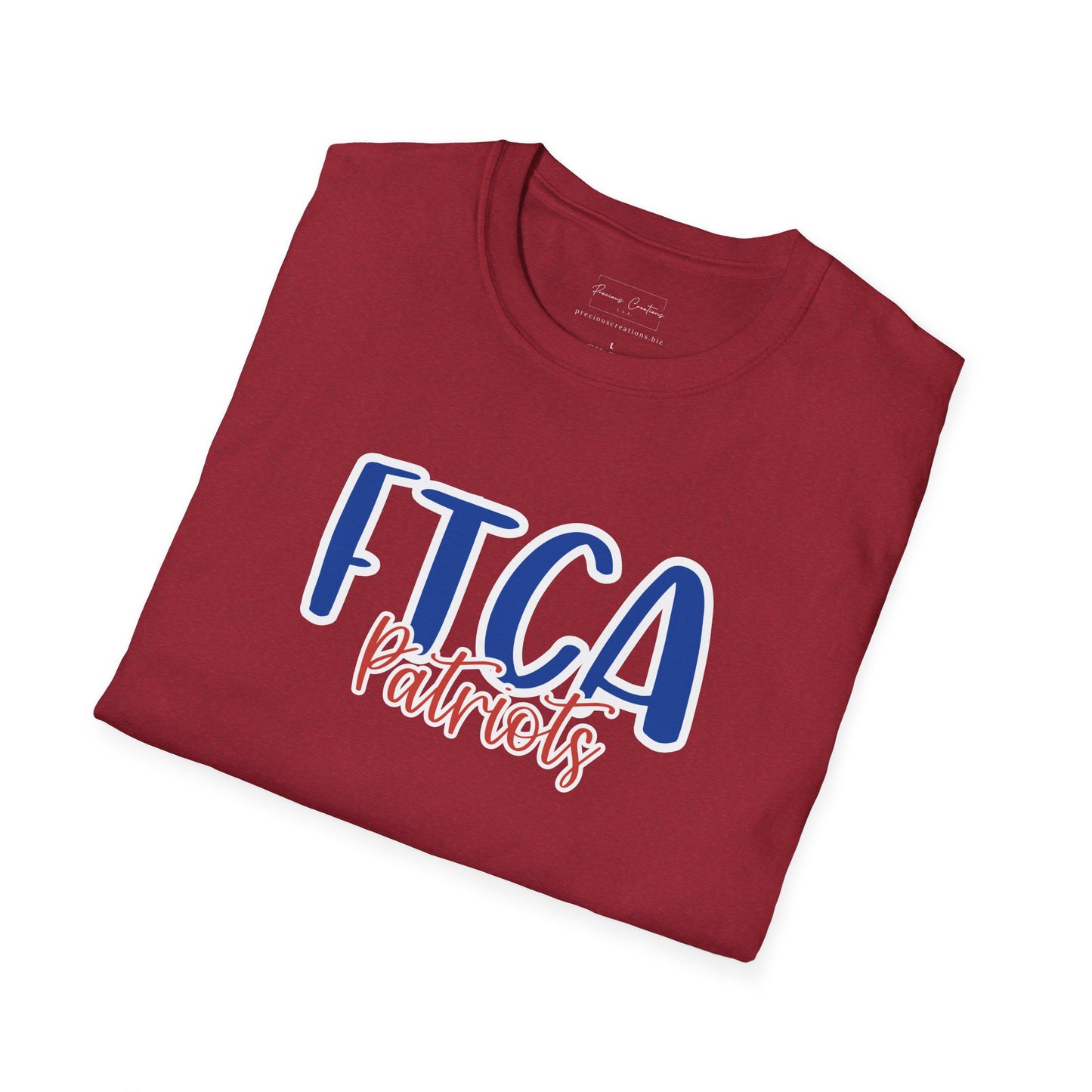 Gildan Faith Training Christian Academy Patriots Style 2 Unisex Softstyle T-Shirt, Cute Graphic Tee, Team Spirit Shirt, Casual Wear, Gift for Fans