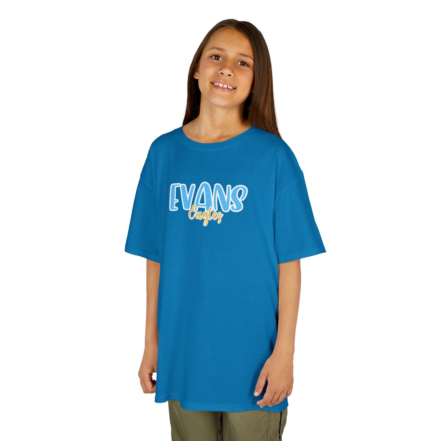 Gildan Kids Heavy Cotton Tee with Evans Eagles Style 2 Design, Cute Children's T-Shirt, School Spirit Apparel, Gift for Young Fans, Sporty Kids Wear