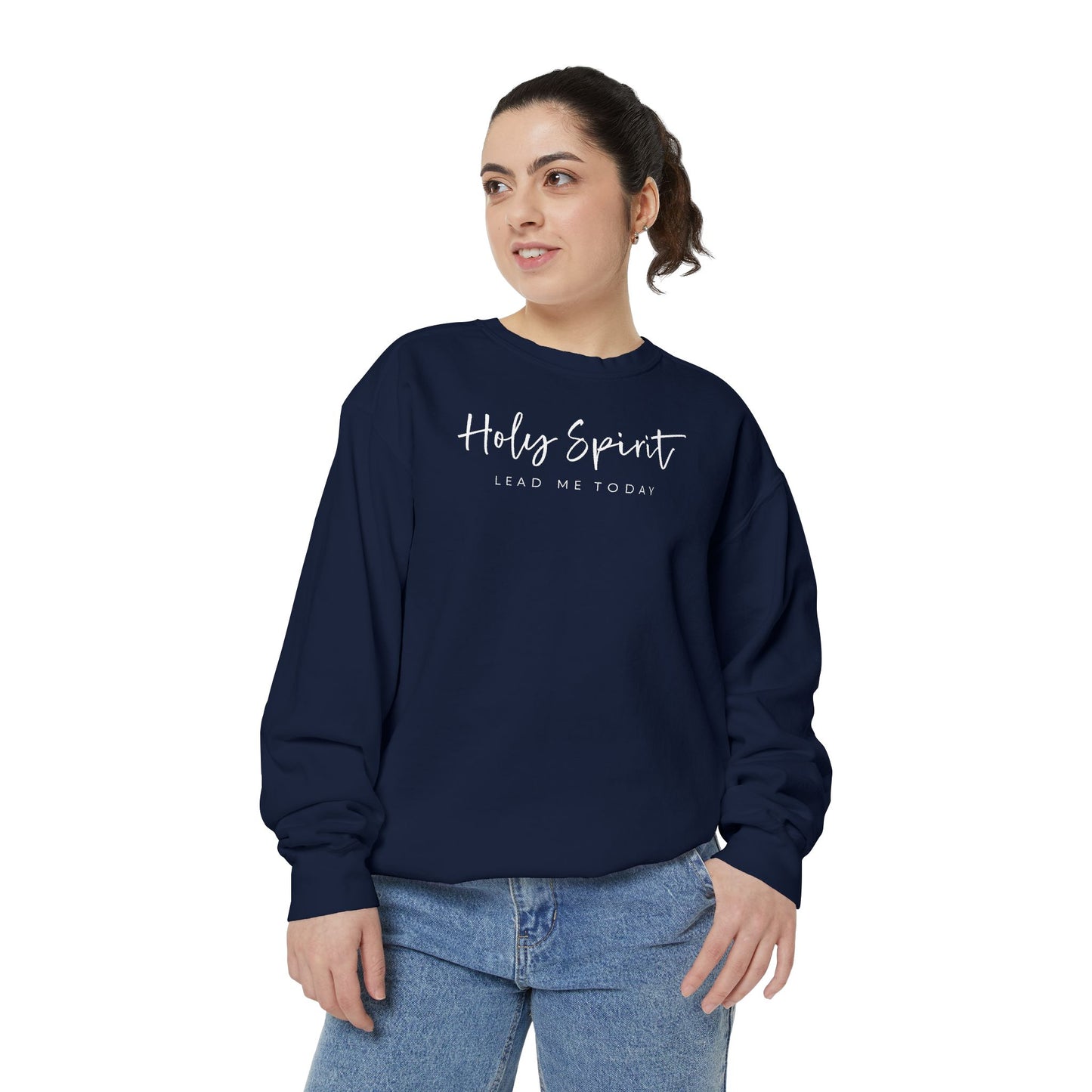 Comfort Colors Holy Spirit Sweatshirt, Spiritual Clothing, Faith-Based Apparel, Cozy Gift for Believers, Comfortable Everyday Wear