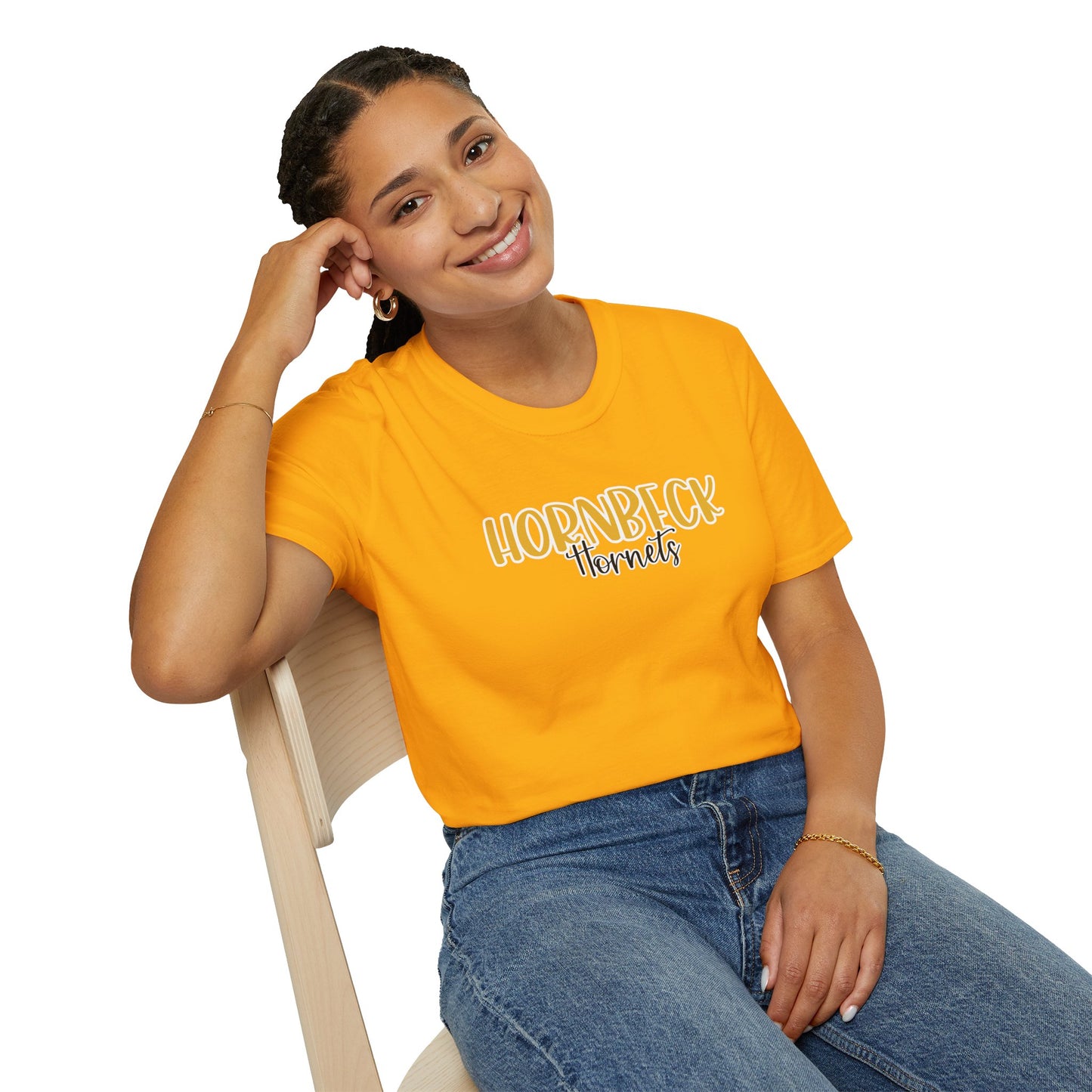 Gildan Hornbeck Hornets Style 2 Unisex Softstyle T-Shirt, Cute Graphic Tee, Team Spirit Shirt, Casual Wear, Gift for Fans