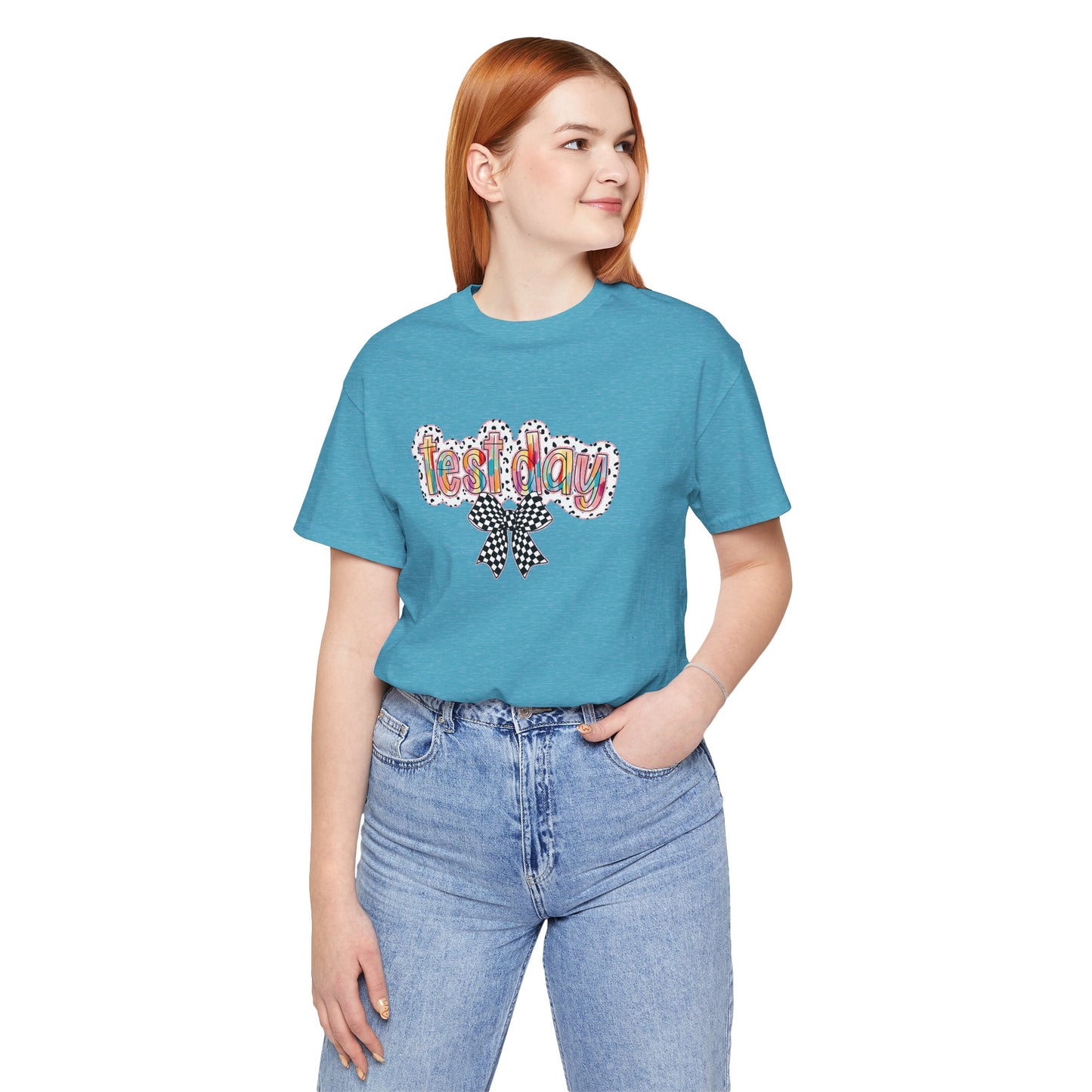 Bella + Canvas Test Day Short Sleeve Tee, Fun Gift, Party Attire, Unisex Shirt, Casual Wear, Summer Style