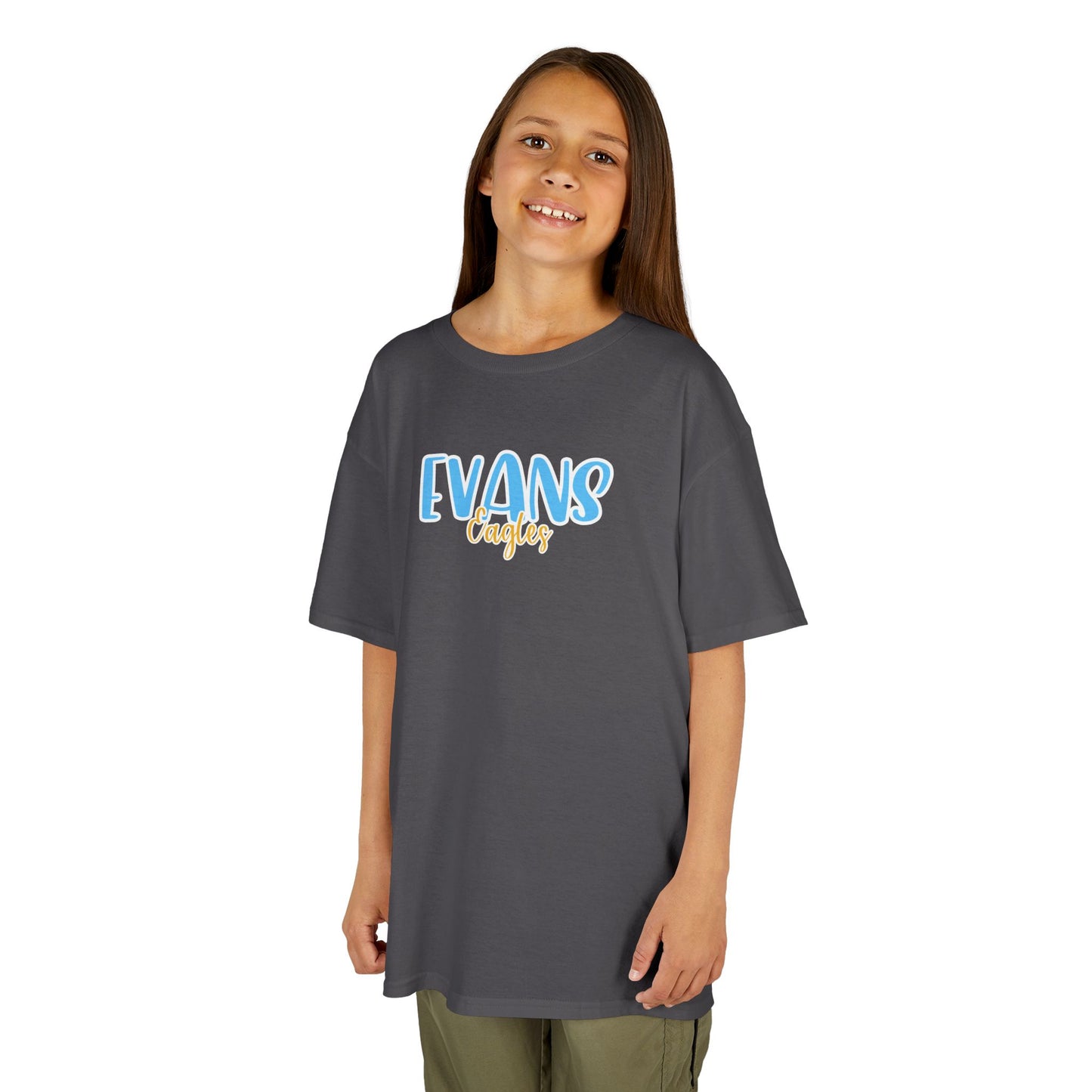 Gildan Kids Heavy Cotton Tee with Evans Eagles Style 2 Design, Cute Children's T-Shirt, School Spirit Apparel, Gift for Young Fans, Sporty Kids Wear