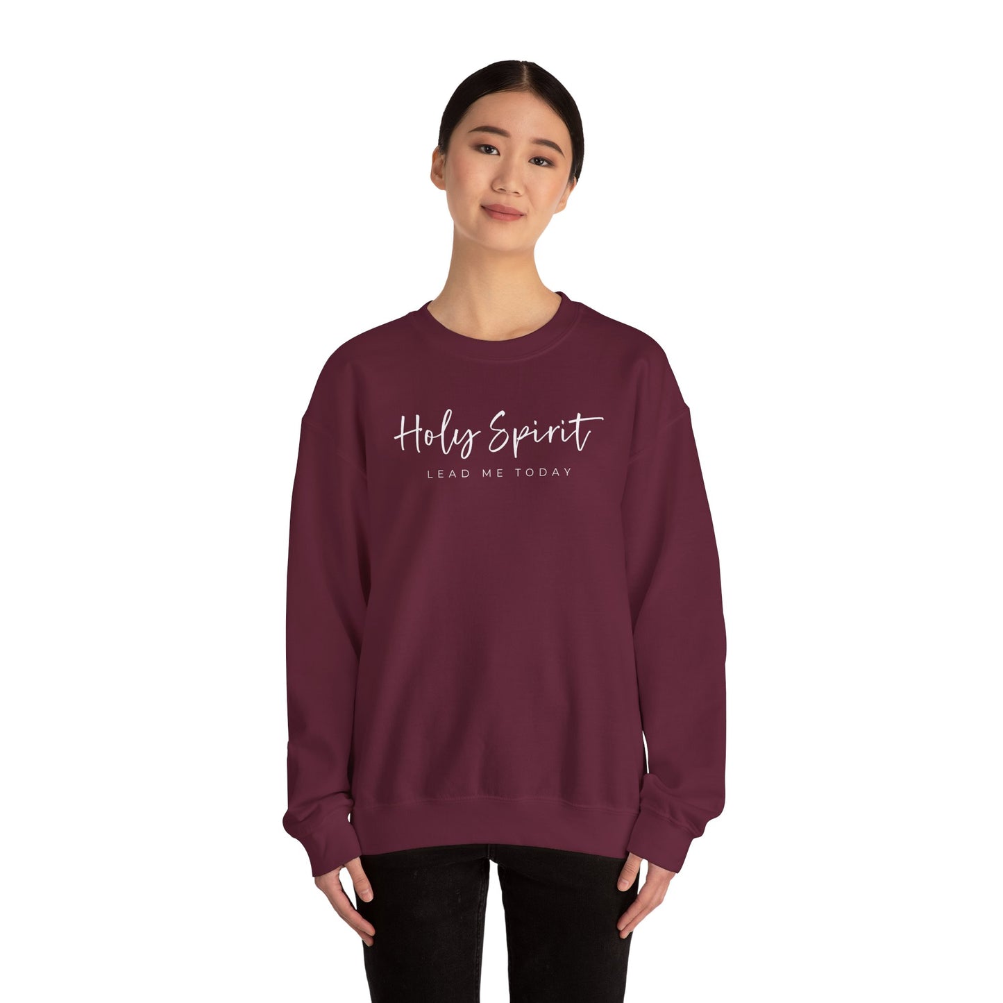 Gildan Comfortable Unisex Crewneck Sweatshirt - "Holy Spirit Lead Me Today" - Faithful Gift, Cozy Wear, Inspirational Apparel, Spiritual [...]