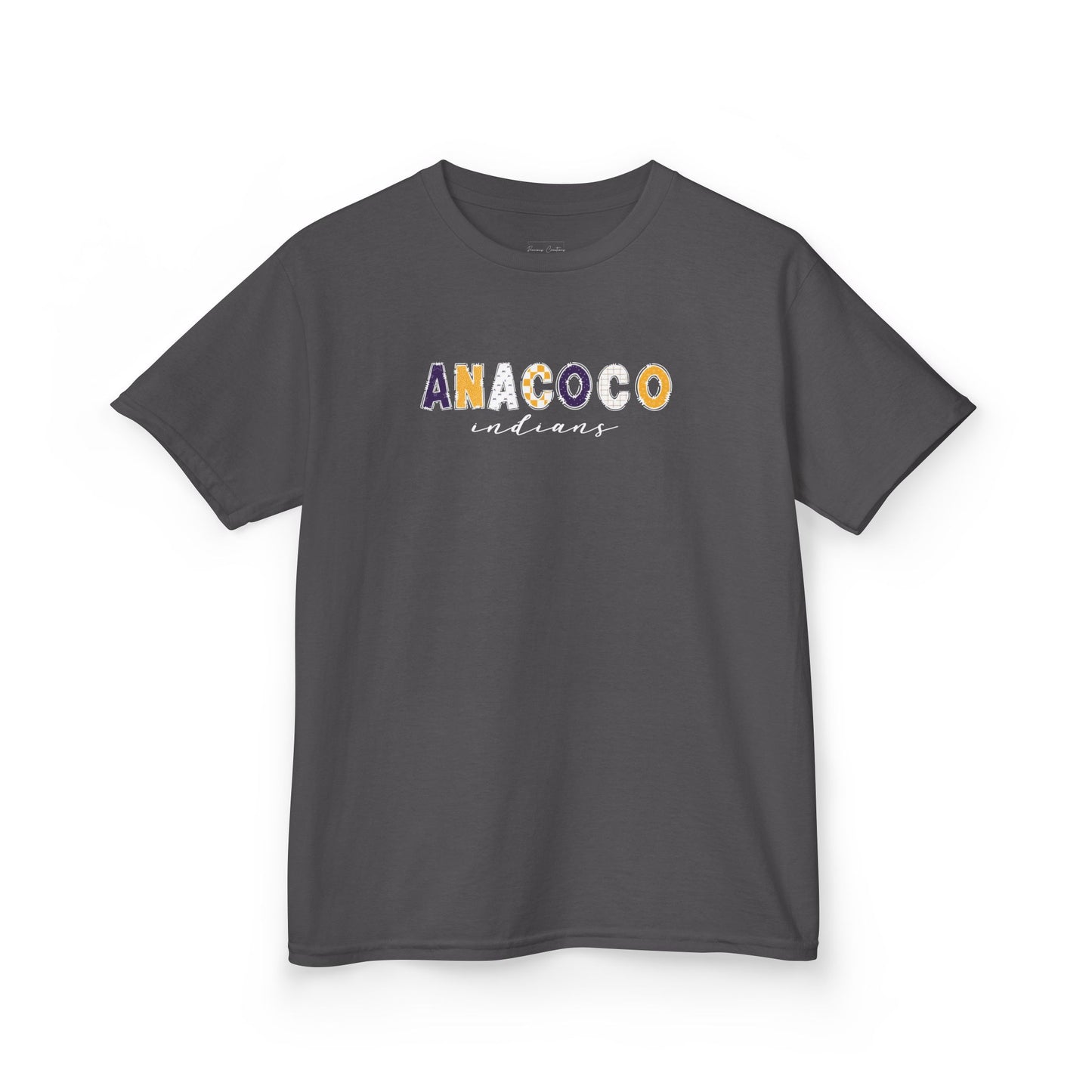 Gildan Kids Heavy Cotton Tee with Anacoco Indians Design, Cute Children's T-Shirt, School Spirit Apparel, Gift for Young Fans, Sporty Kids Wear