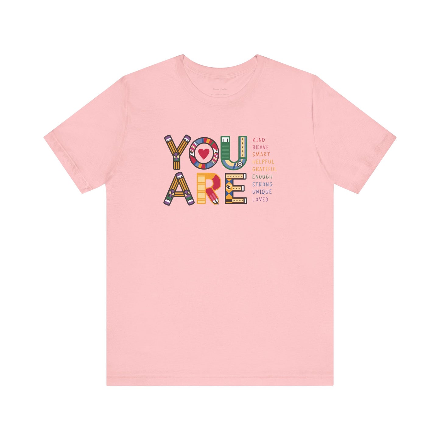 Bella + Canvas Teacher Tee, Unisex Jersey Short Sleeve Tee, Comfortable, You are Affirmations