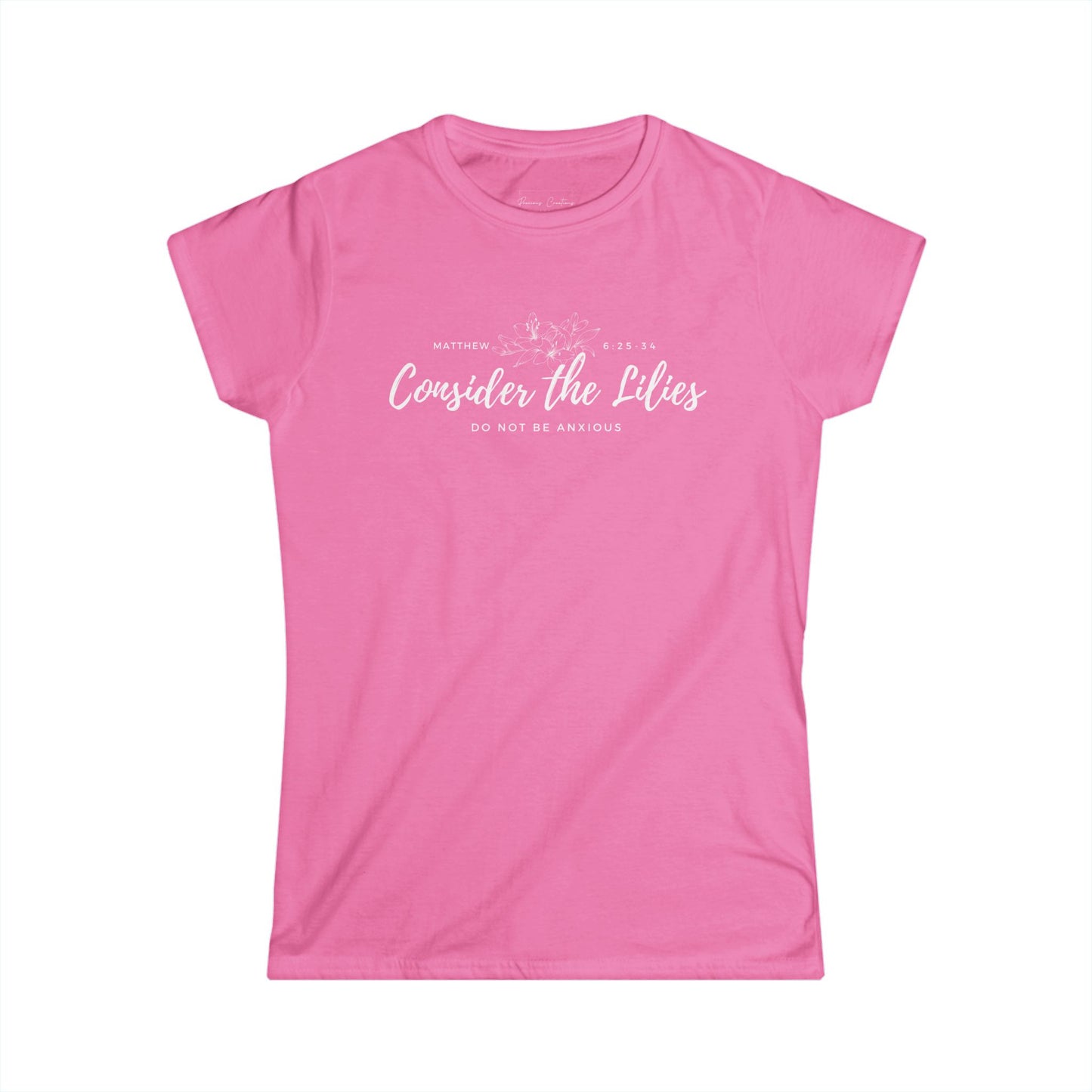 Gildan Inspirational Women's Tee - Consider the Lilies, Motivational Tshirt, Gift for Her, Faith Based Apparel, Christian Clothing, [...]