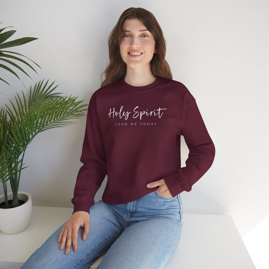 Gildan Comfortable Unisex Crewneck Sweatshirt - "Holy Spirit Lead Me Today" - Faithful Gift, Cozy Wear, Inspirational Apparel, Spiritual [...]