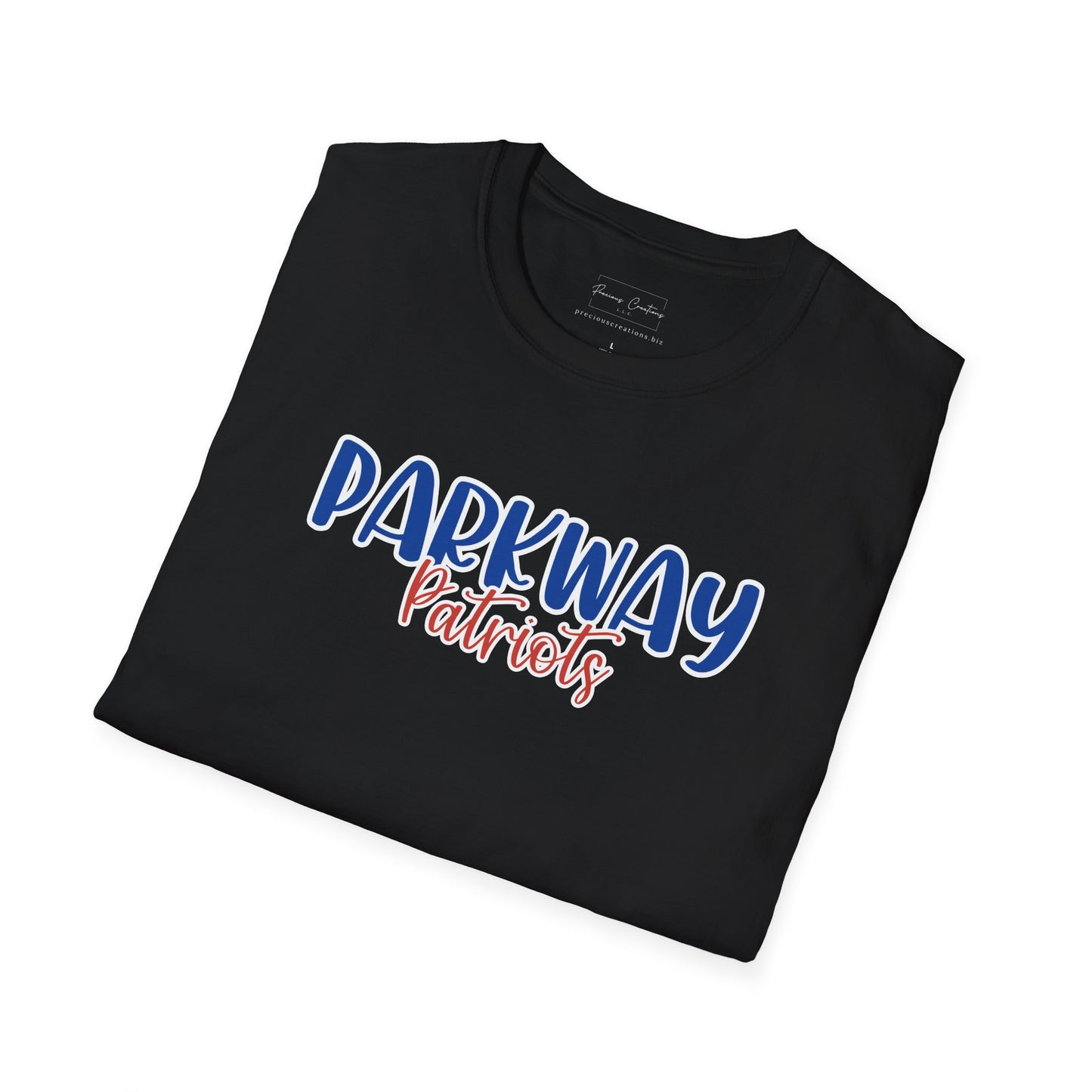 Gildan Parkway Patriots Style 2 Unisex Softstyle T-Shirt, Cute Graphic Tee, Team Spirit Shirt, Casual Wear, Gift for Fans