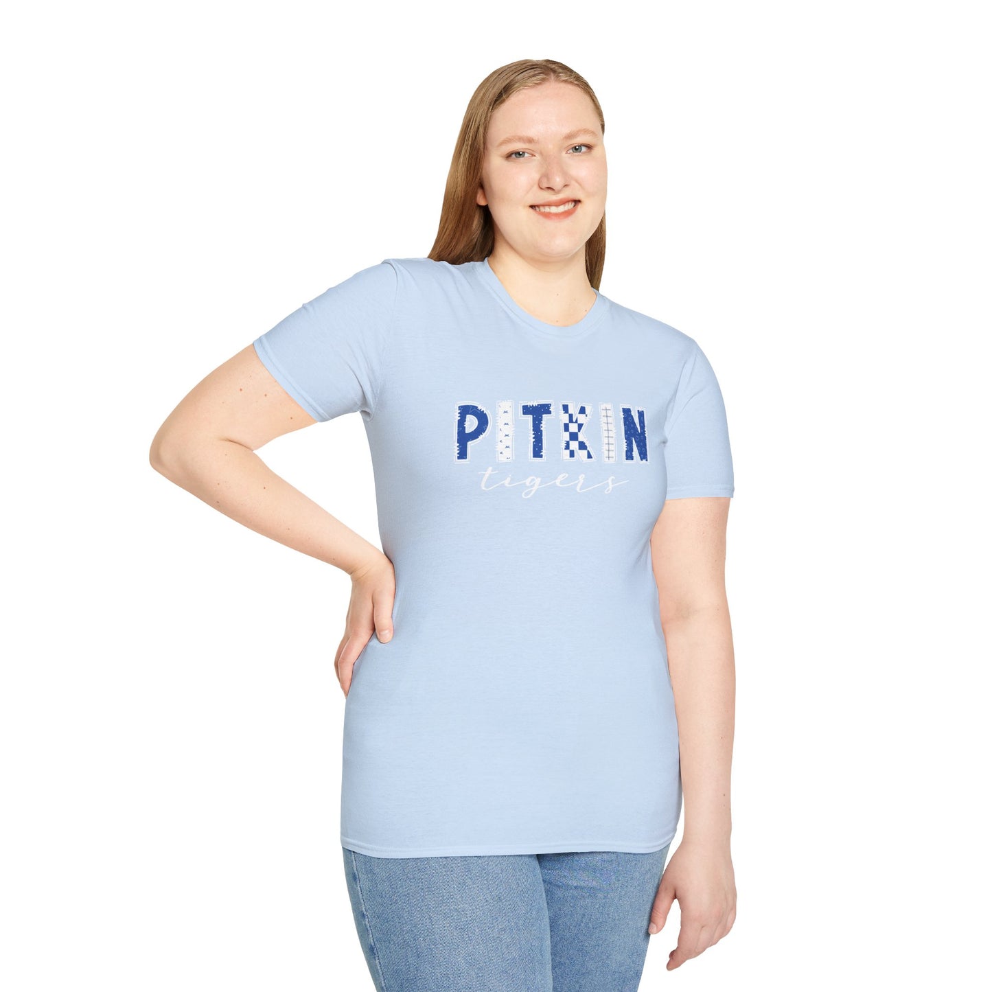 Gildan Pitkin Tigers Unisex Softstyle T-Shirt, Cute Graphic Tee, Team Spirit Shirt, Casual Wear, Gift for Fans