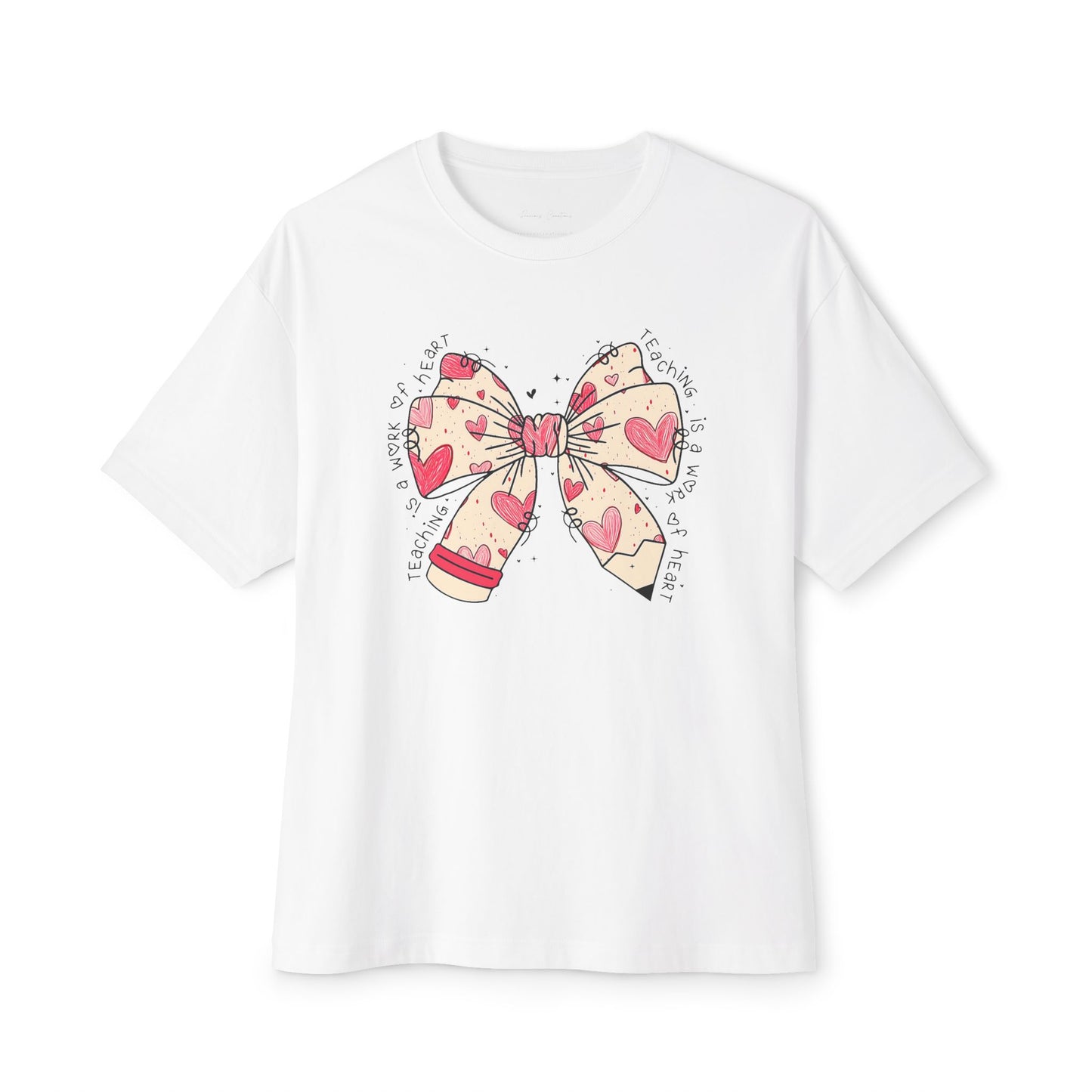 Bella + Canvas Teaching is a Work of Heart Unisex Oversized Boxy Tee