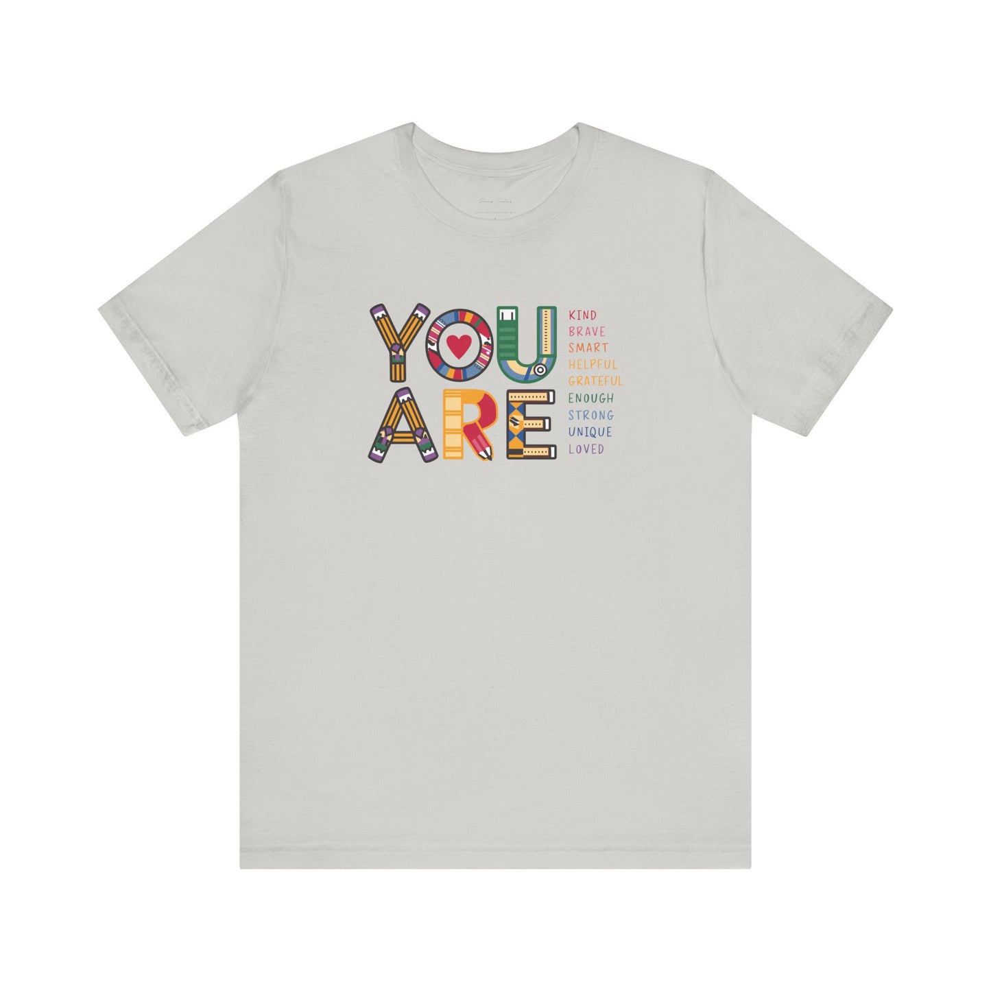 Bella + Canvas Teacher Tee, Unisex Jersey Short Sleeve Tee, Comfortable, You are Affirmations