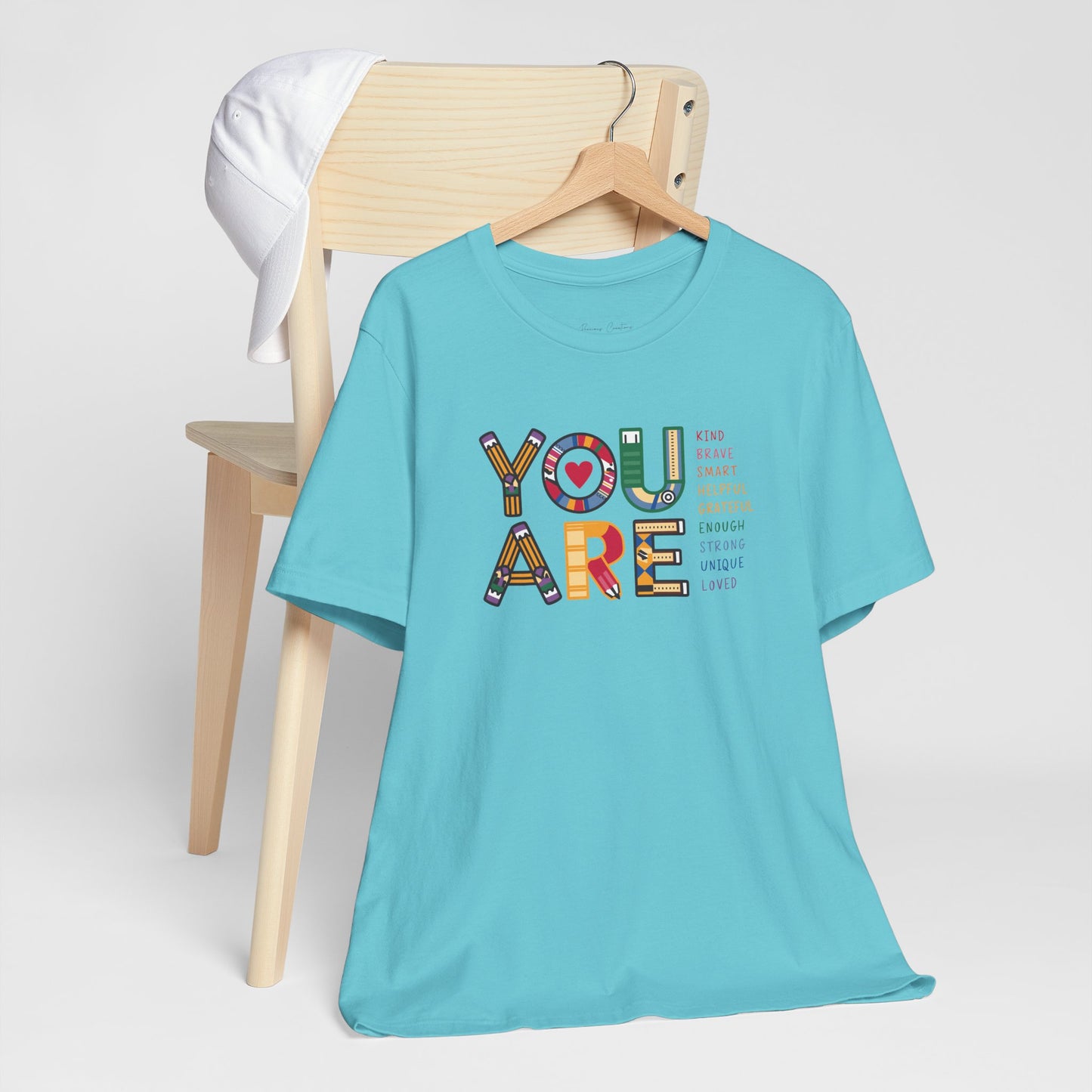 Bella + Canvas Teacher Tee, Unisex Jersey Short Sleeve Tee, Comfortable, You are Affirmations
