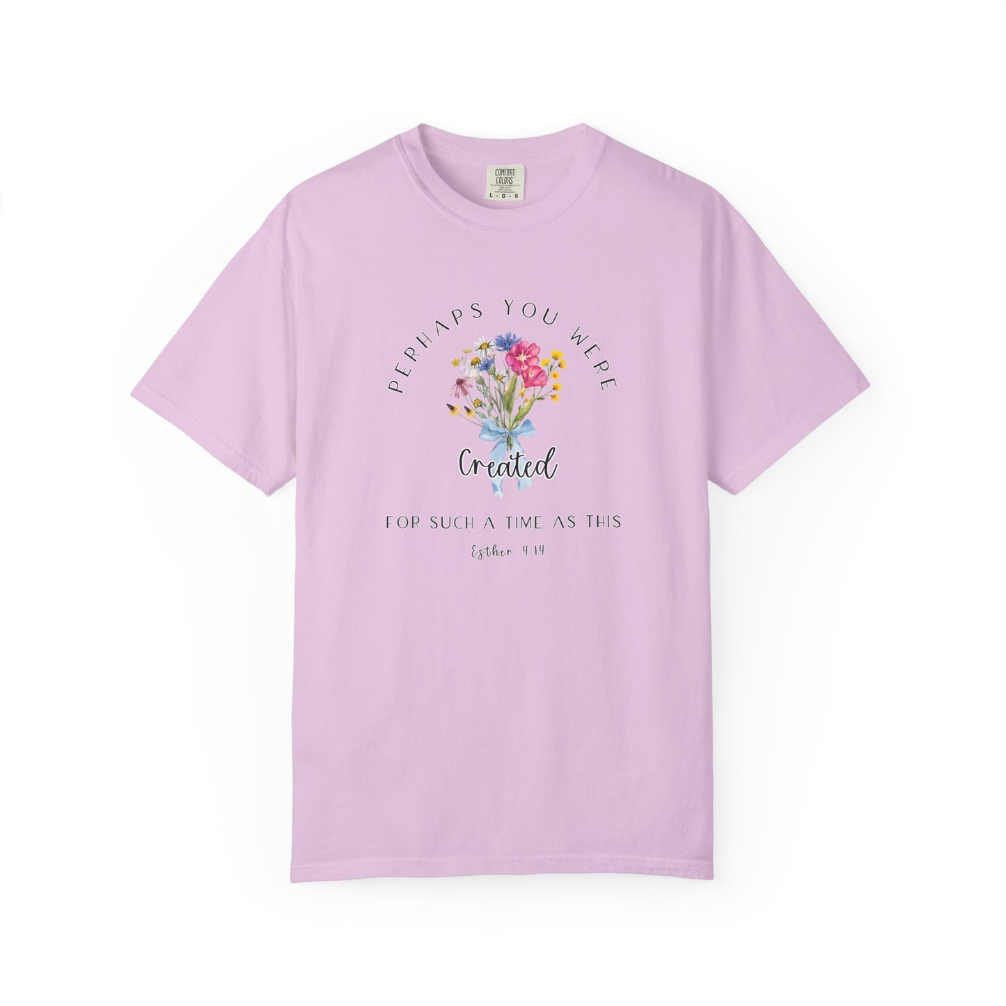 Comfort Colors Esther 4:14 Light colors Inspirational Floral T-Shirt, Unisex Garment-Dyed Tee, Perfect Gift, Spiritual Apparel, Thoughtful Quote Shirt, Everyday Wear