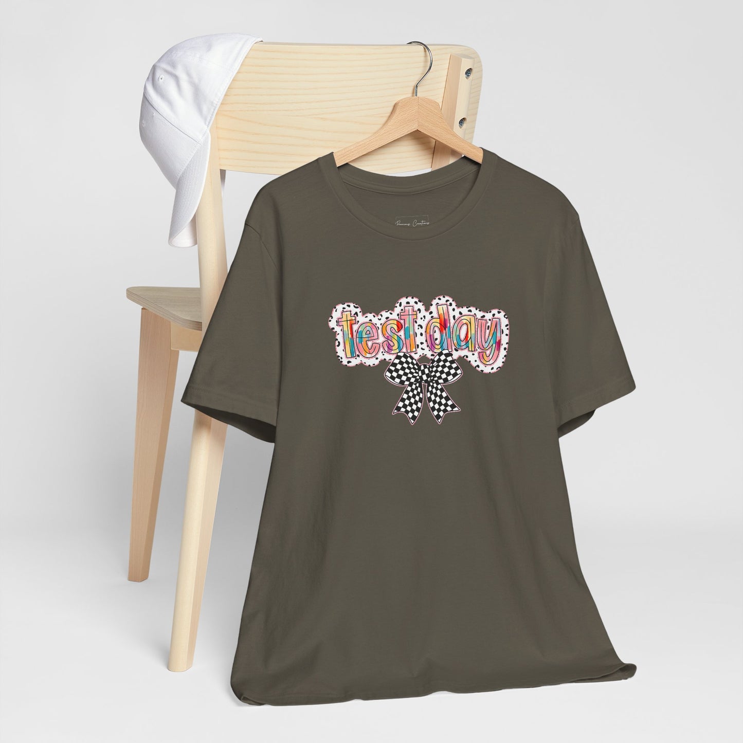 Bella + Canvas Test Day Short Sleeve Tee, Fun Gift, Party Attire, Unisex Shirt, Casual Wear, Summer Style