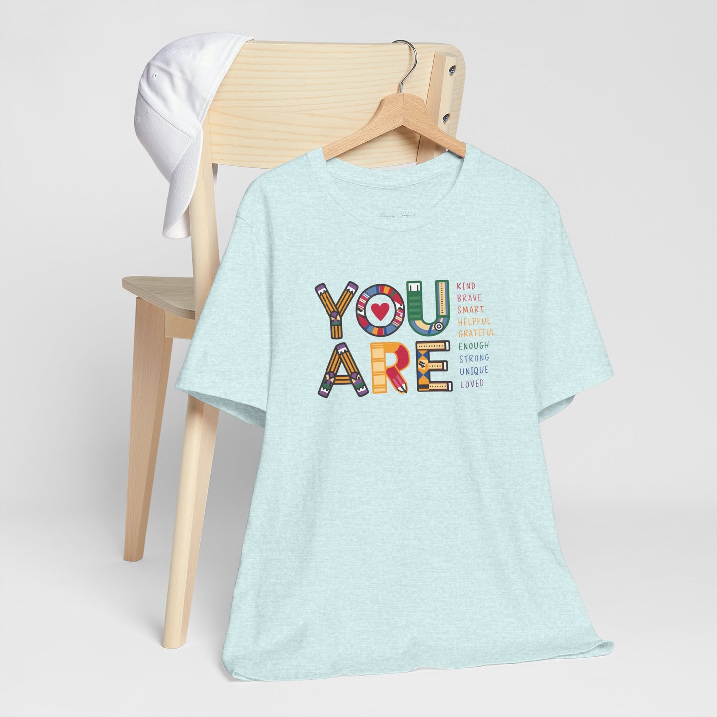 Bella + Canvas Teacher Tee, Unisex Jersey Short Sleeve Tee, Comfortable, You are Affirmations