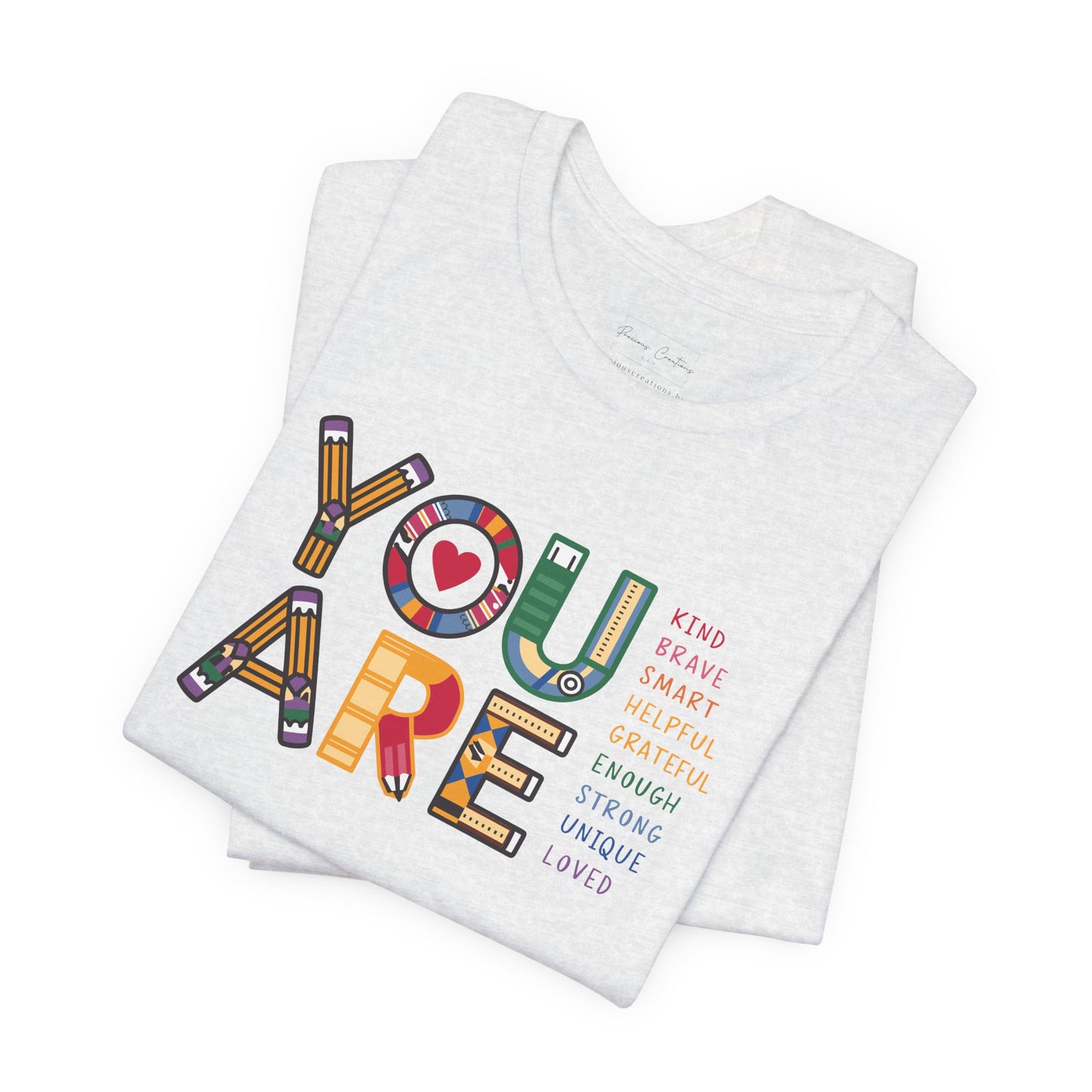 Bella + Canvas Teacher Tee, Unisex Jersey Short Sleeve Tee, Comfortable, You are Affirmations