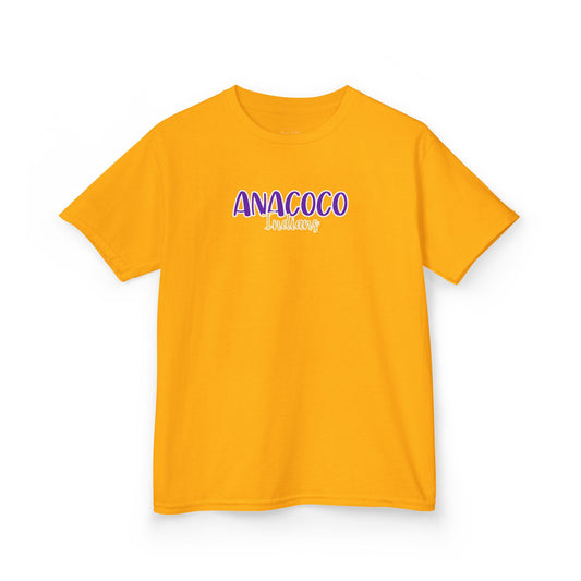 Gildan Kids Heavy Cotton Tee with Anacoco Indians Style 2 Design, Cute Children's T-Shirt, School Spirit Apparel, Gift for Young Fans, Sporty Kids Wear