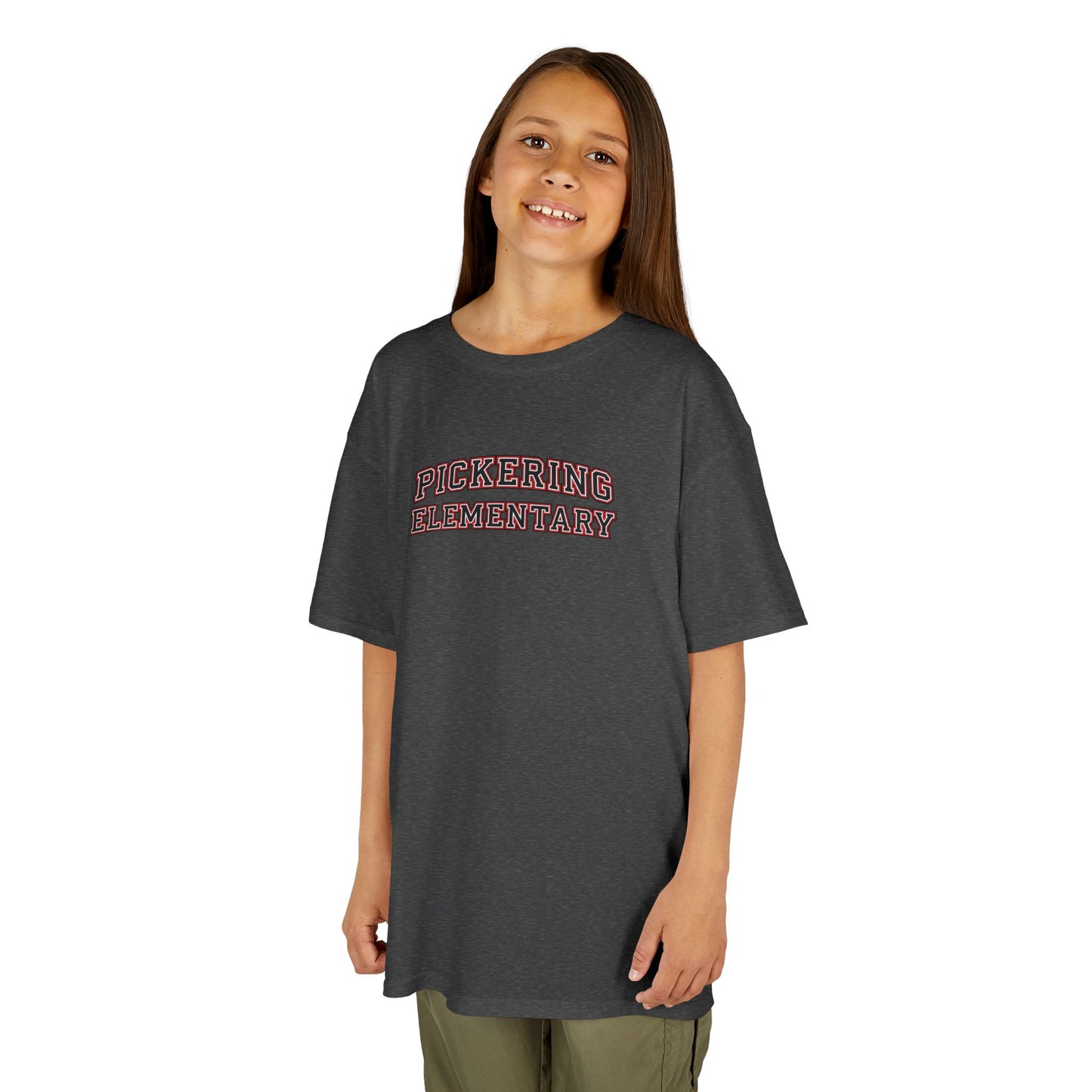 Custom Name Gildan Kids Heavy Cotton Tee with Pickering Design, Cute Children's T-Shirt, School Spirit Apparel, Gift for Young Fans, Sporty Kids Wear