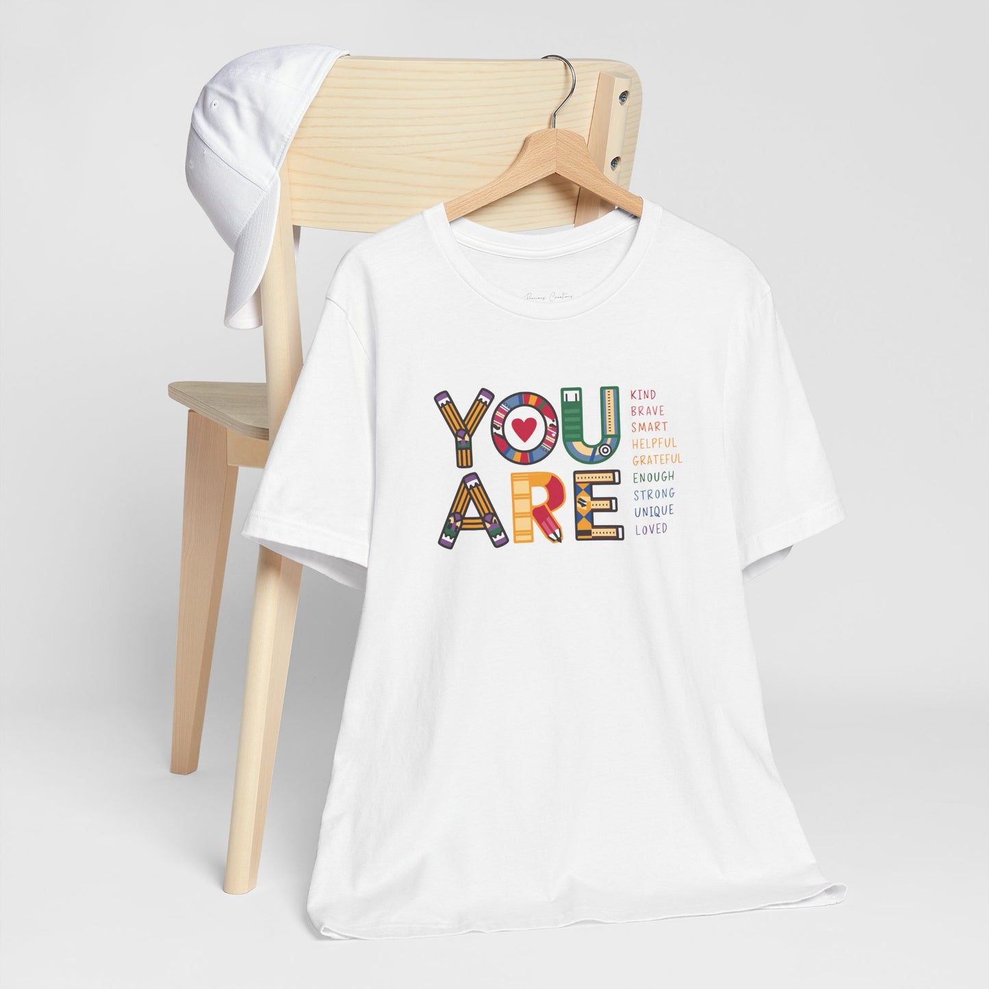 Bella + Canvas Teacher Tee, Unisex Jersey Short Sleeve Tee, Comfortable, You are Affirmations
