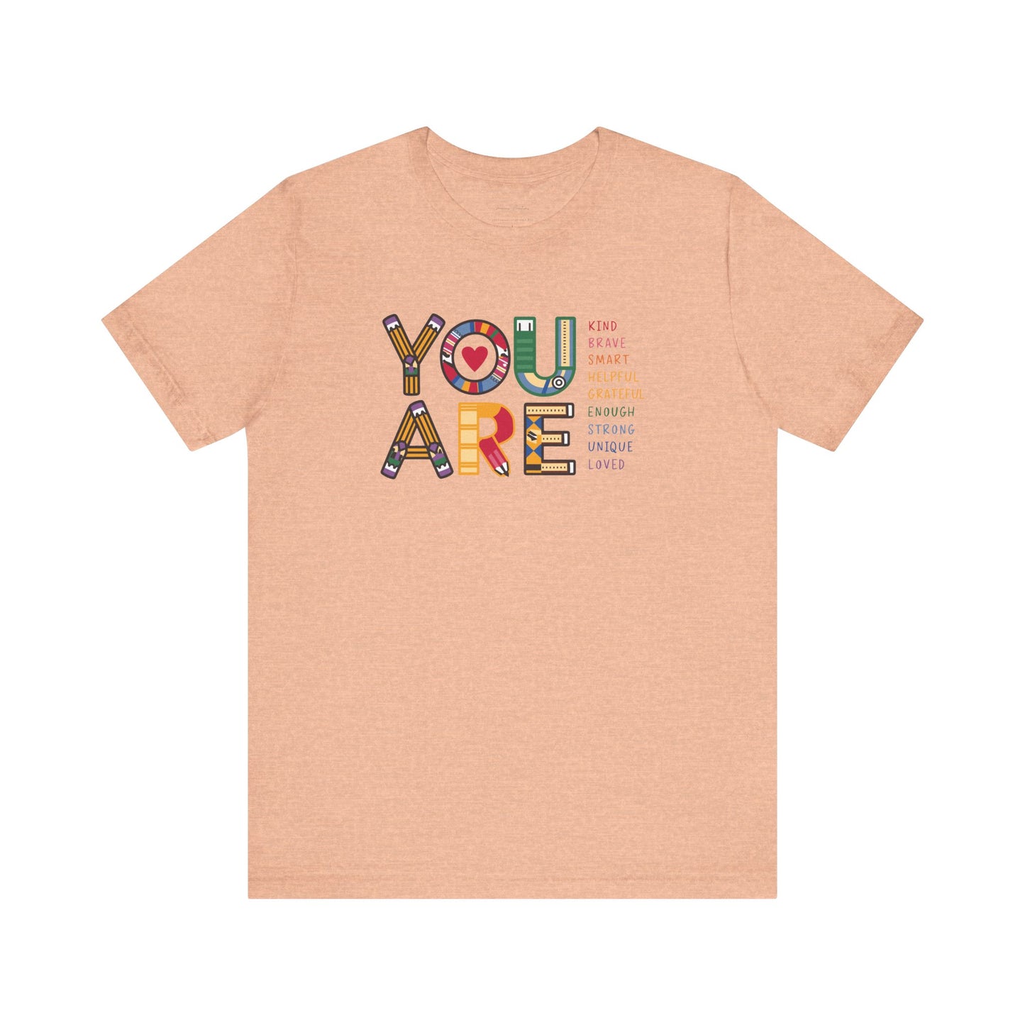 Bella + Canvas Teacher Tee, Unisex Jersey Short Sleeve Tee, Comfortable, You are Affirmations