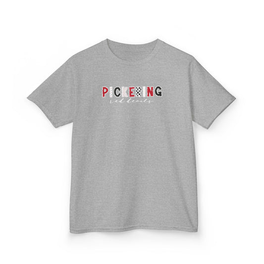 Gildan Kids Heavy Cotton Tee with Pickering Design, Cute Children's T-Shirt, School Spirit Apparel, Gift for Young Fans, Sporty Kids Wear