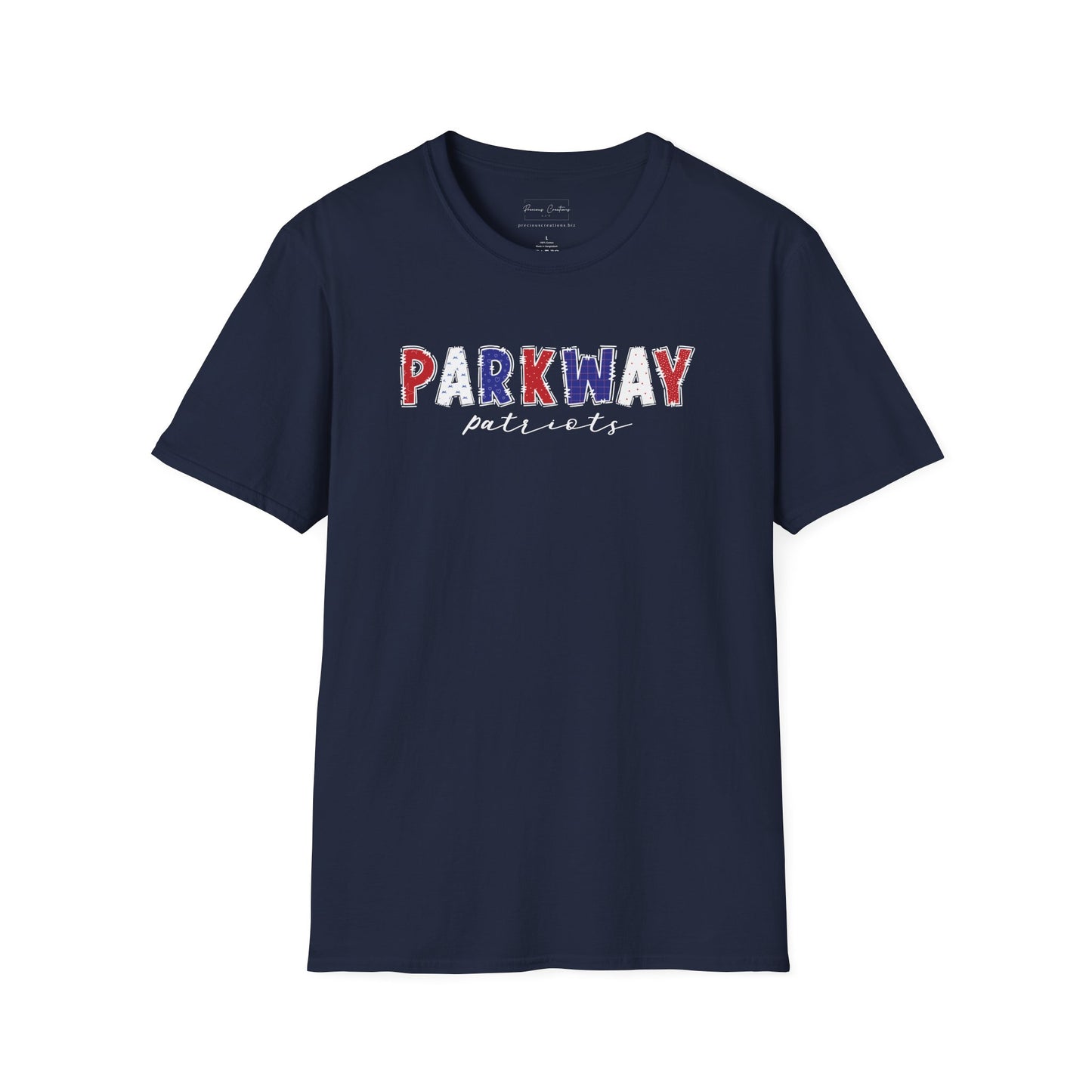 Gildan Parkway Patriots Unisex Softstyle T-Shirt, Cute Graphic Tee, Team Spirit Shirt, Casual Wear, Gift for Fans
