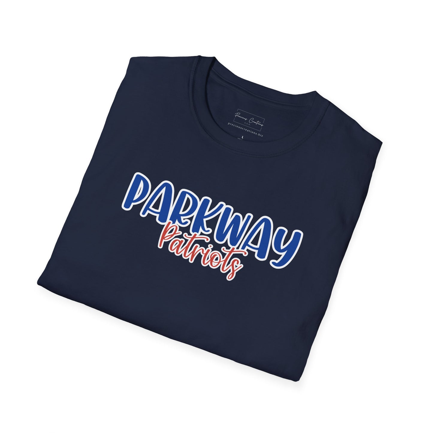 Gildan Parkway Patriots Style 2 Unisex Softstyle T-Shirt, Cute Graphic Tee, Team Spirit Shirt, Casual Wear, Gift for Fans