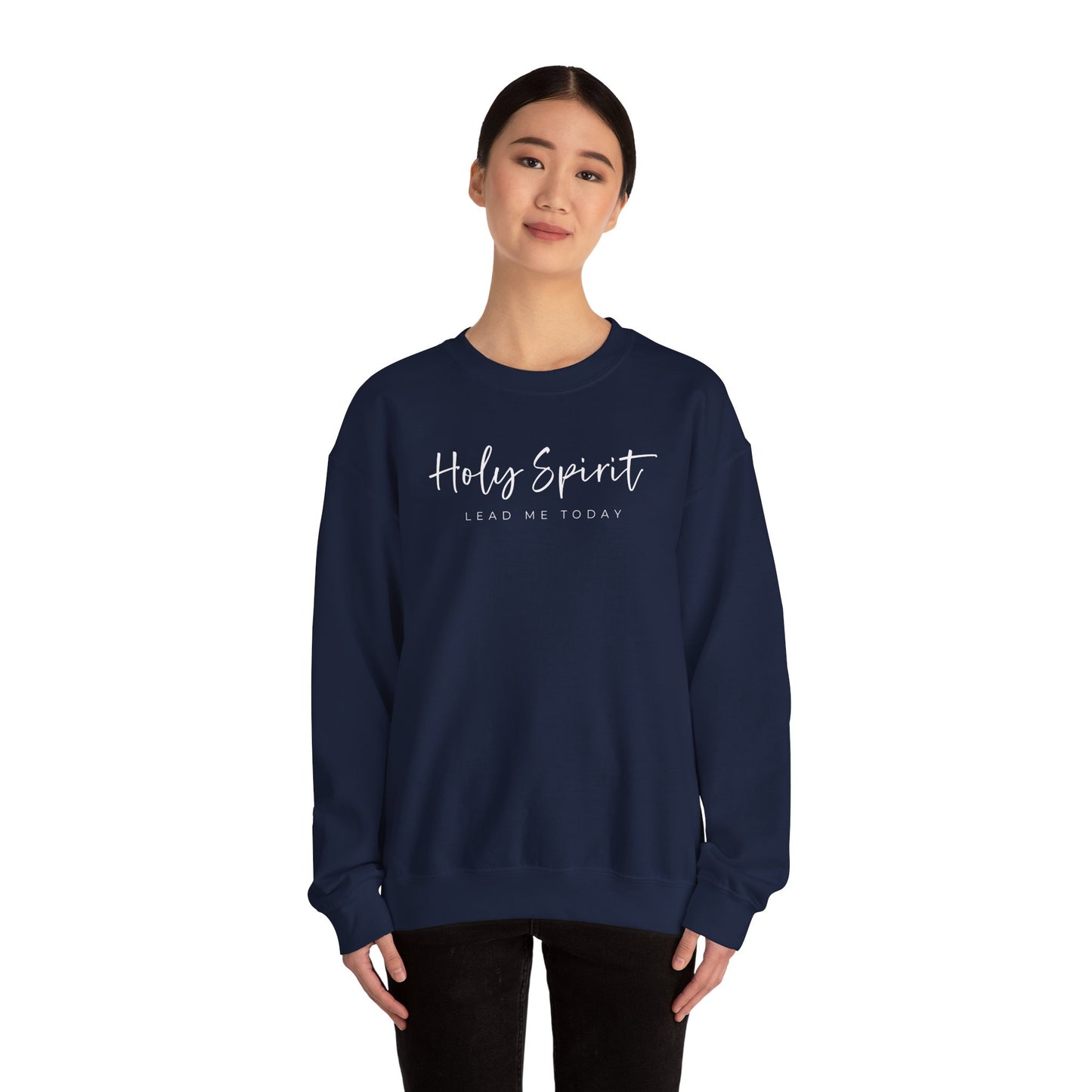 Gildan Comfortable Unisex Crewneck Sweatshirt - "Holy Spirit Lead Me Today" - Faithful Gift, Cozy Wear, Inspirational Apparel, Spiritual [...]