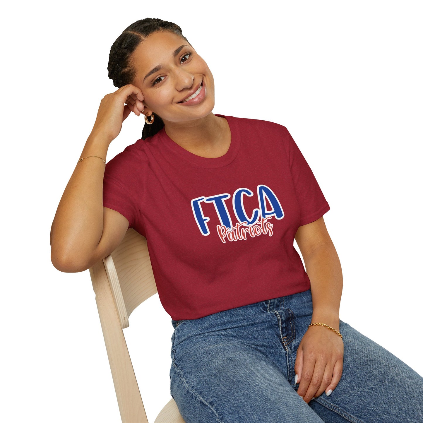 Gildan Faith Training Christian Academy Patriots Style 2 Unisex Softstyle T-Shirt, Cute Graphic Tee, Team Spirit Shirt, Casual Wear, Gift for Fans