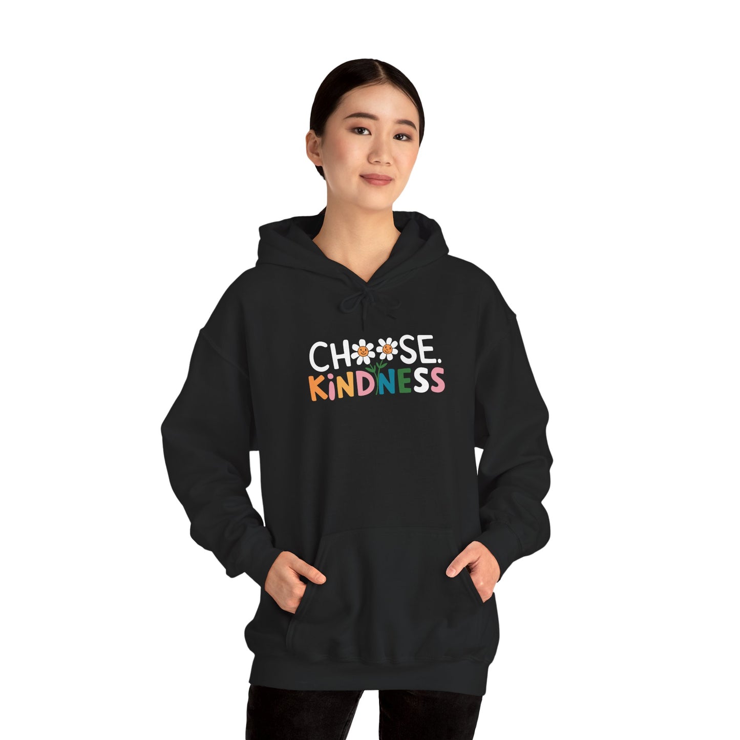 Gildan Choose Kindness Hoodie, Comfortable Sweatshirt, Gift for Friends, Inspirational Apparel, Cozy Layering