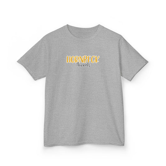 Gildan Kids Heavy Cotton Tee with Hornbeck Hornets Style 2 Design, Cute Children's T-Shirt, School Spirit Apparel, Gift for Young Fans, Sporty Kids Wear