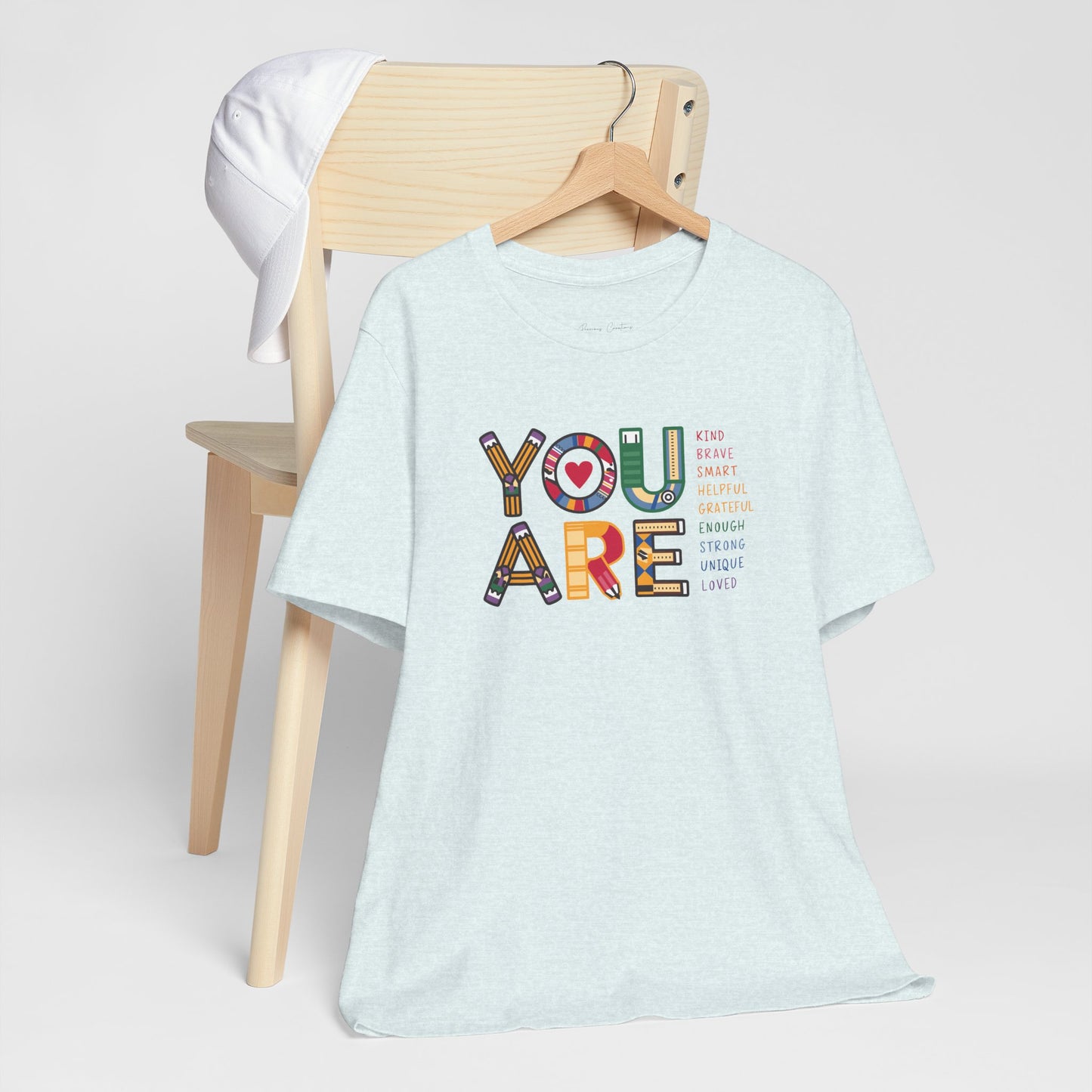 Bella + Canvas Teacher Tee, Unisex Jersey Short Sleeve Tee, Comfortable, You are Affirmations