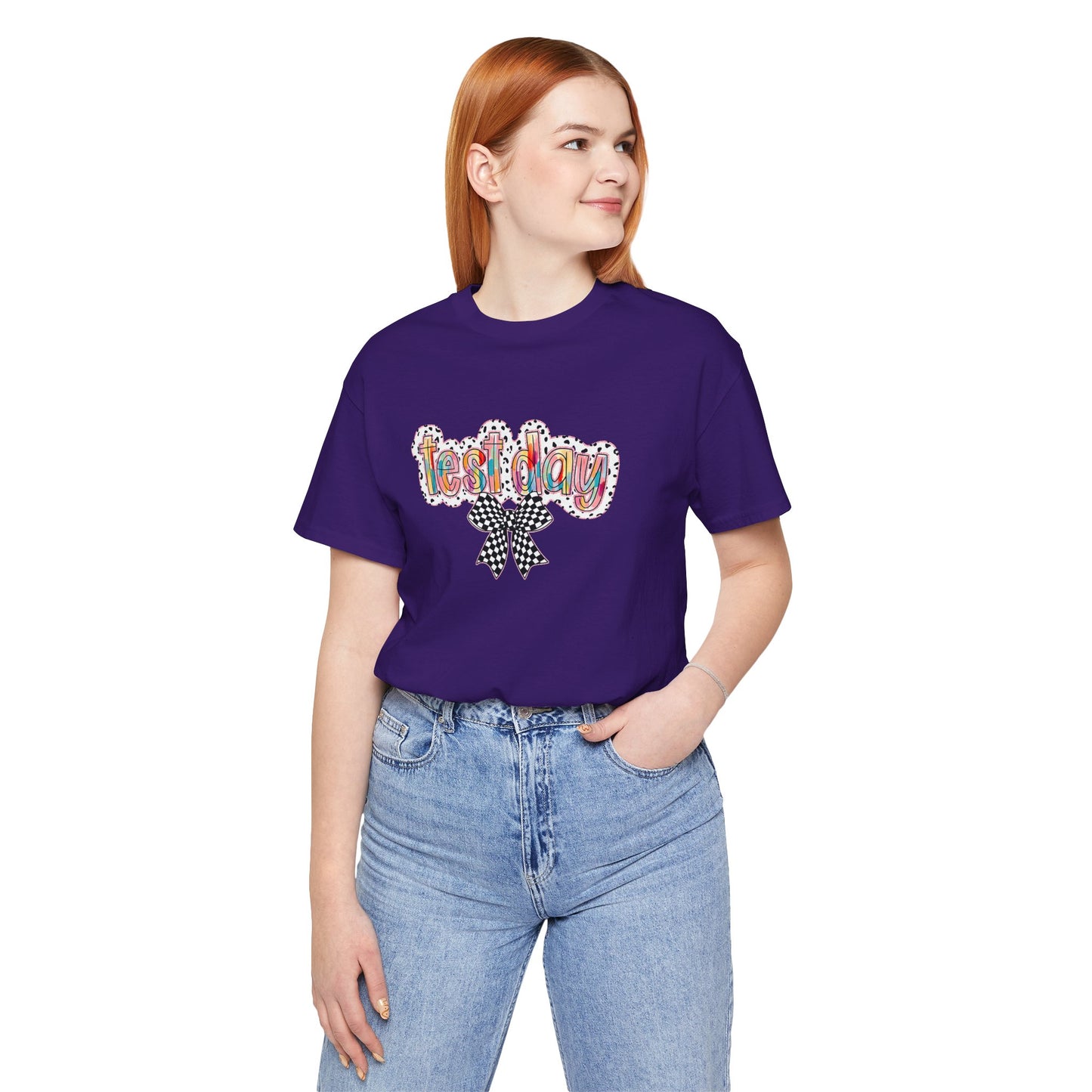 Bella + Canvas Test Day Short Sleeve Tee, Fun Gift, Party Attire, Unisex Shirt, Casual Wear, Summer Style