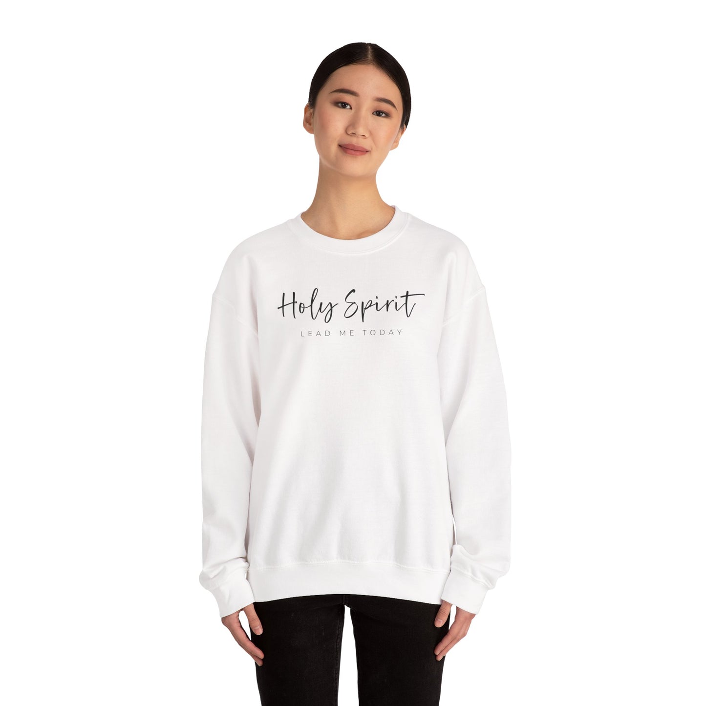 Gildan Comfortable Unisex Crewneck Sweatshirt - "Holy Spirit Lead Me Today" - Faithful Gift, Cozy Wear, Inspirational Apparel, Spiritual [...]