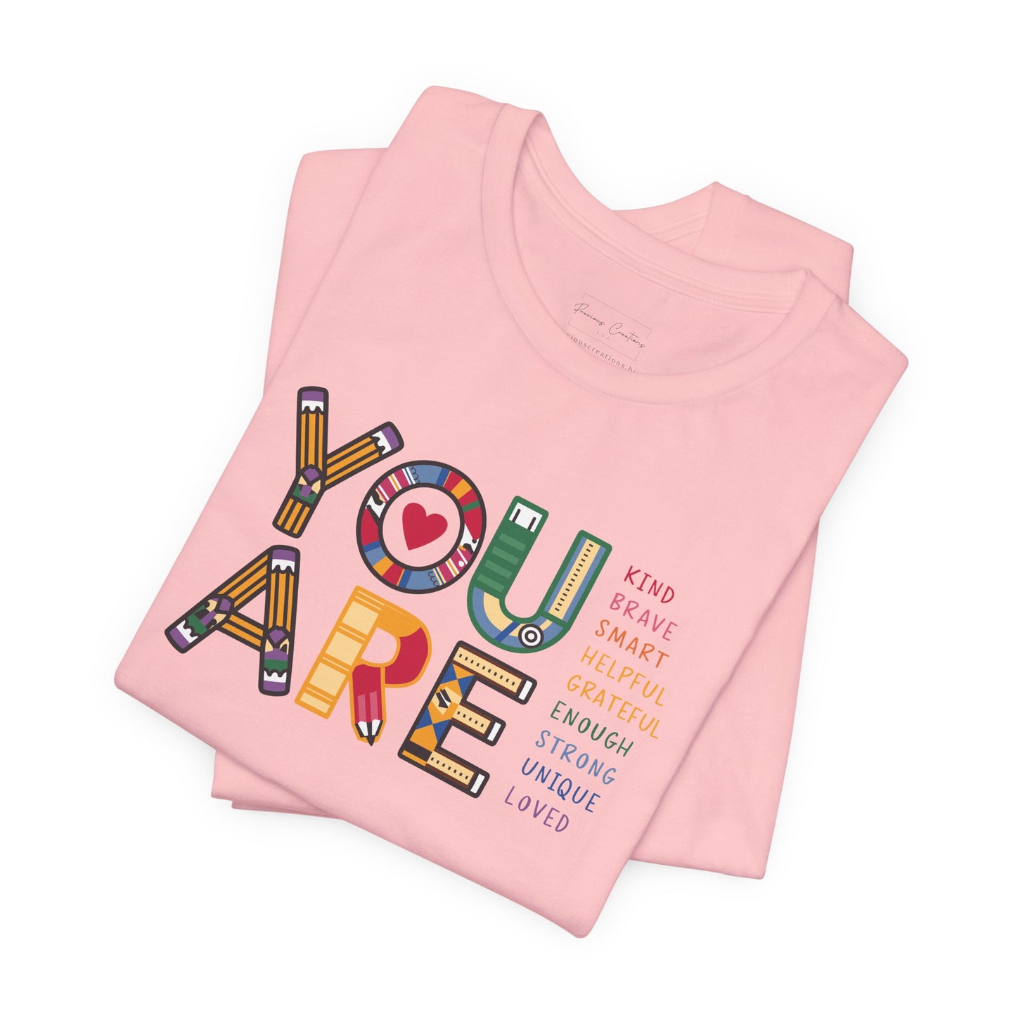 Bella + Canvas Teacher Tee, Unisex Jersey Short Sleeve Tee, Comfortable, You are Affirmations