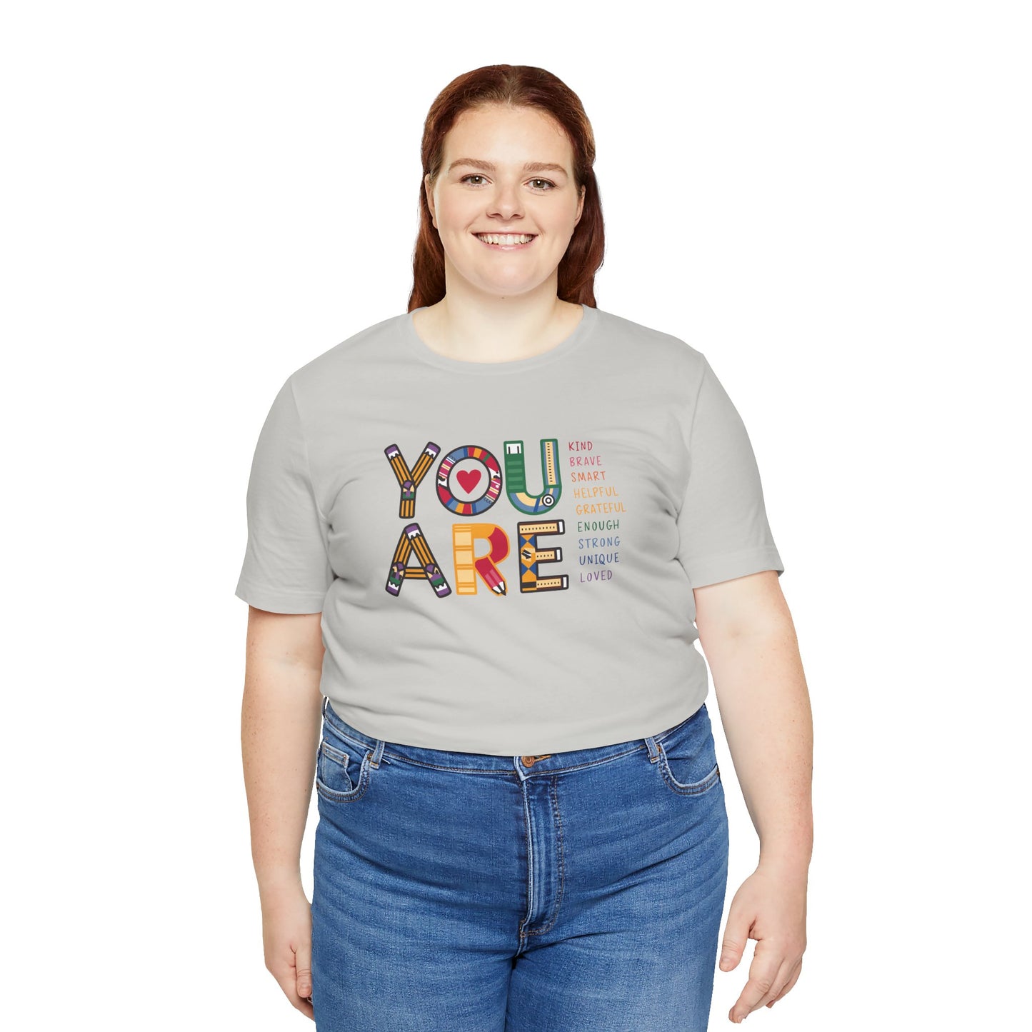 Bella + Canvas Teacher Tee, Unisex Jersey Short Sleeve Tee, Comfortable, You are Affirmations