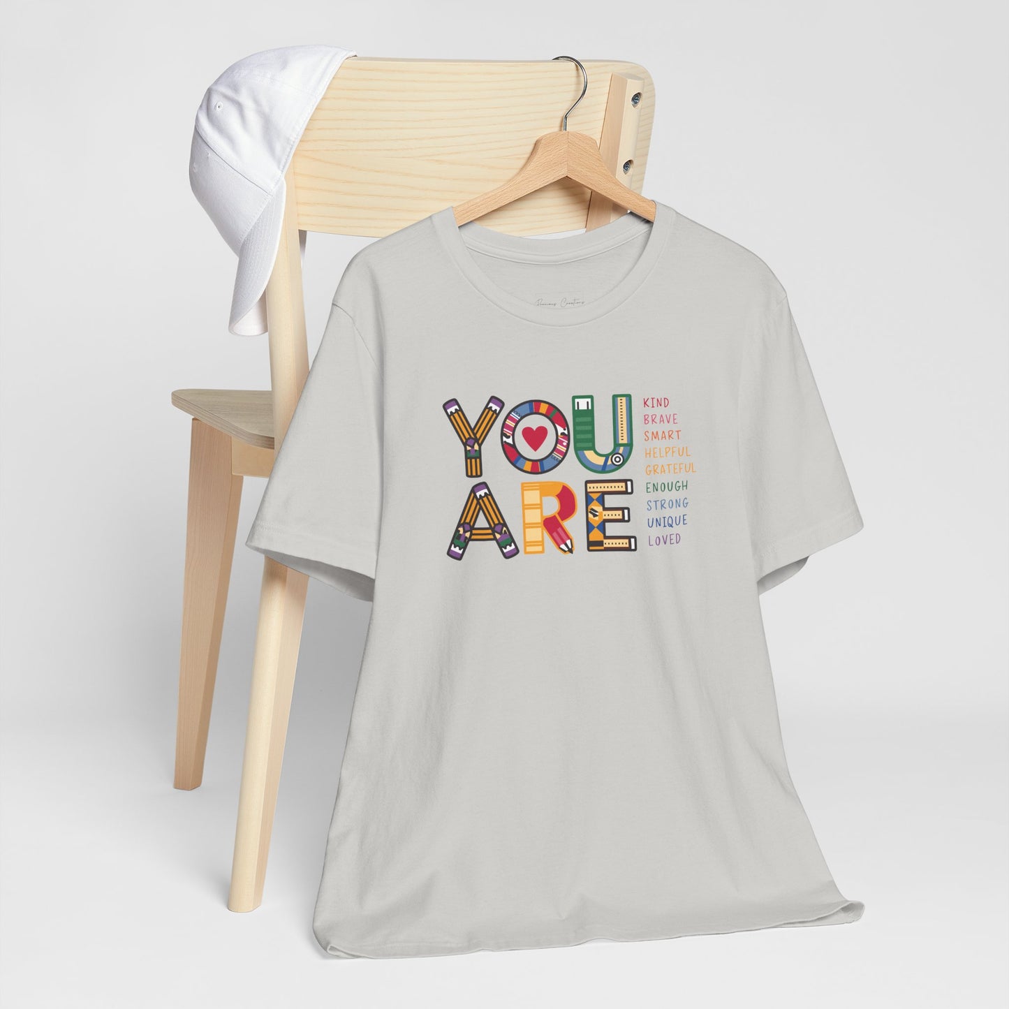 Bella + Canvas Teacher Tee, Unisex Jersey Short Sleeve Tee, Comfortable, You are Affirmations