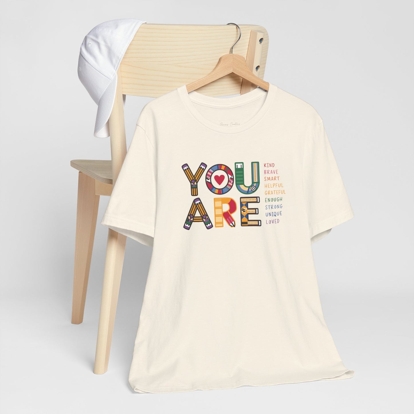 Bella + Canvas Teacher Tee, Unisex Jersey Short Sleeve Tee, Comfortable, You are Affirmations